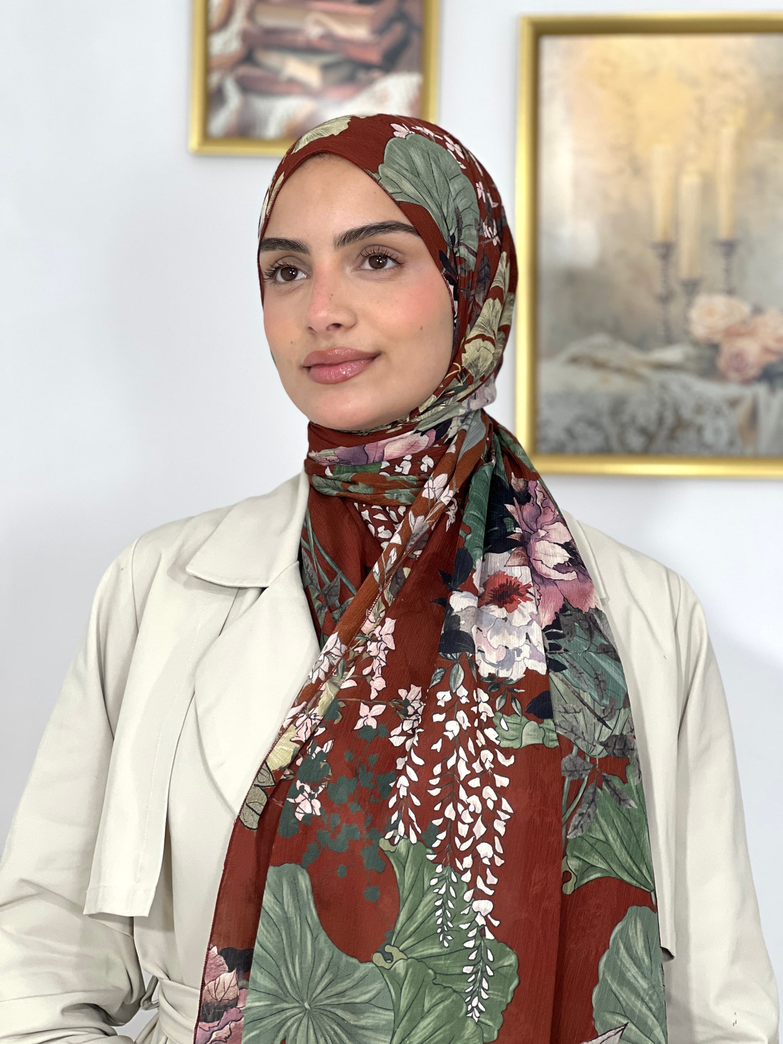 Allurina scarf - "Autumn Botanical"