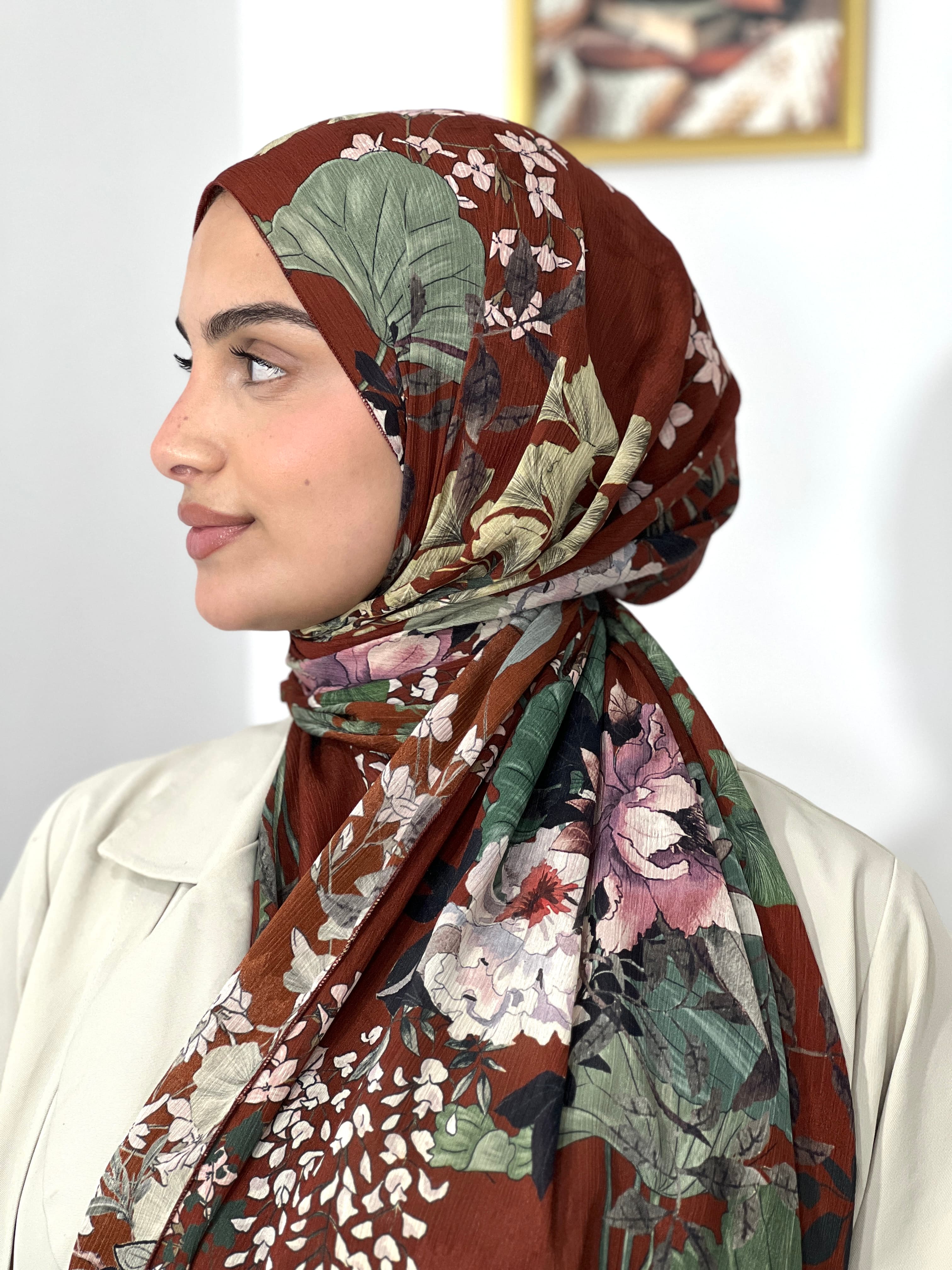 Allurina scarf - "Autumn Botanical"