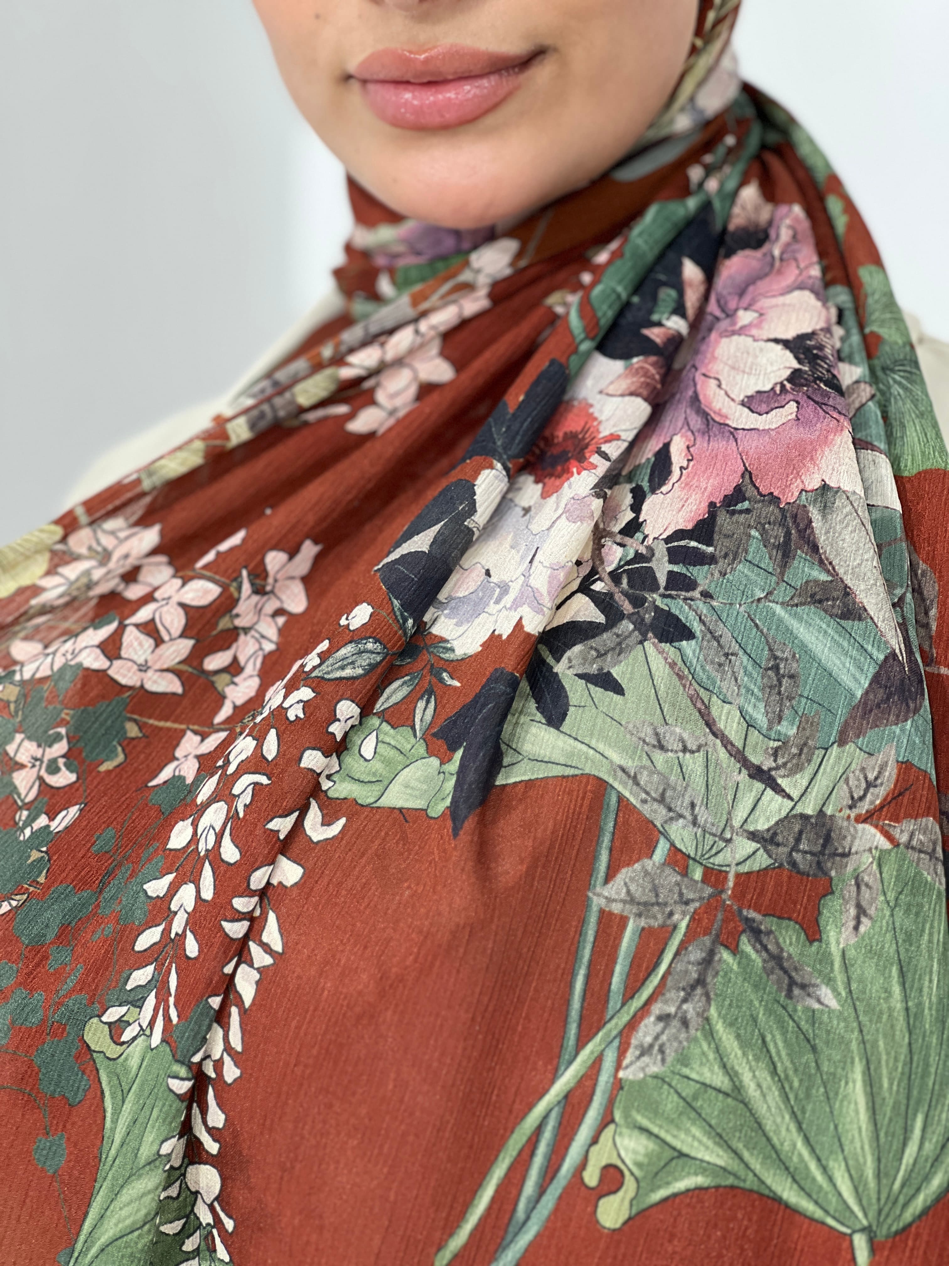Allurina scarf - "Autumn Botanical"