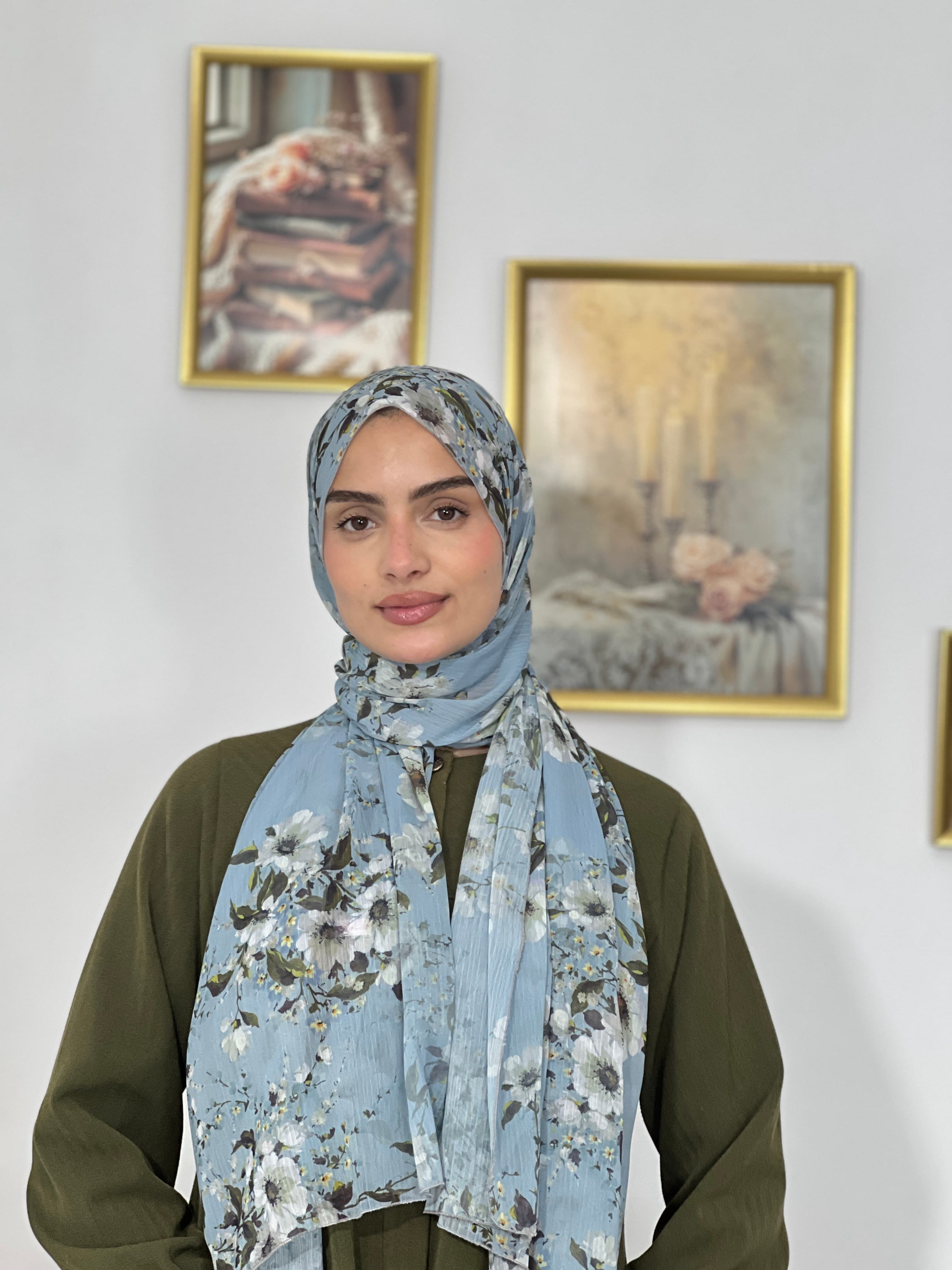 Allurina scarf - "Blue Jasmine"