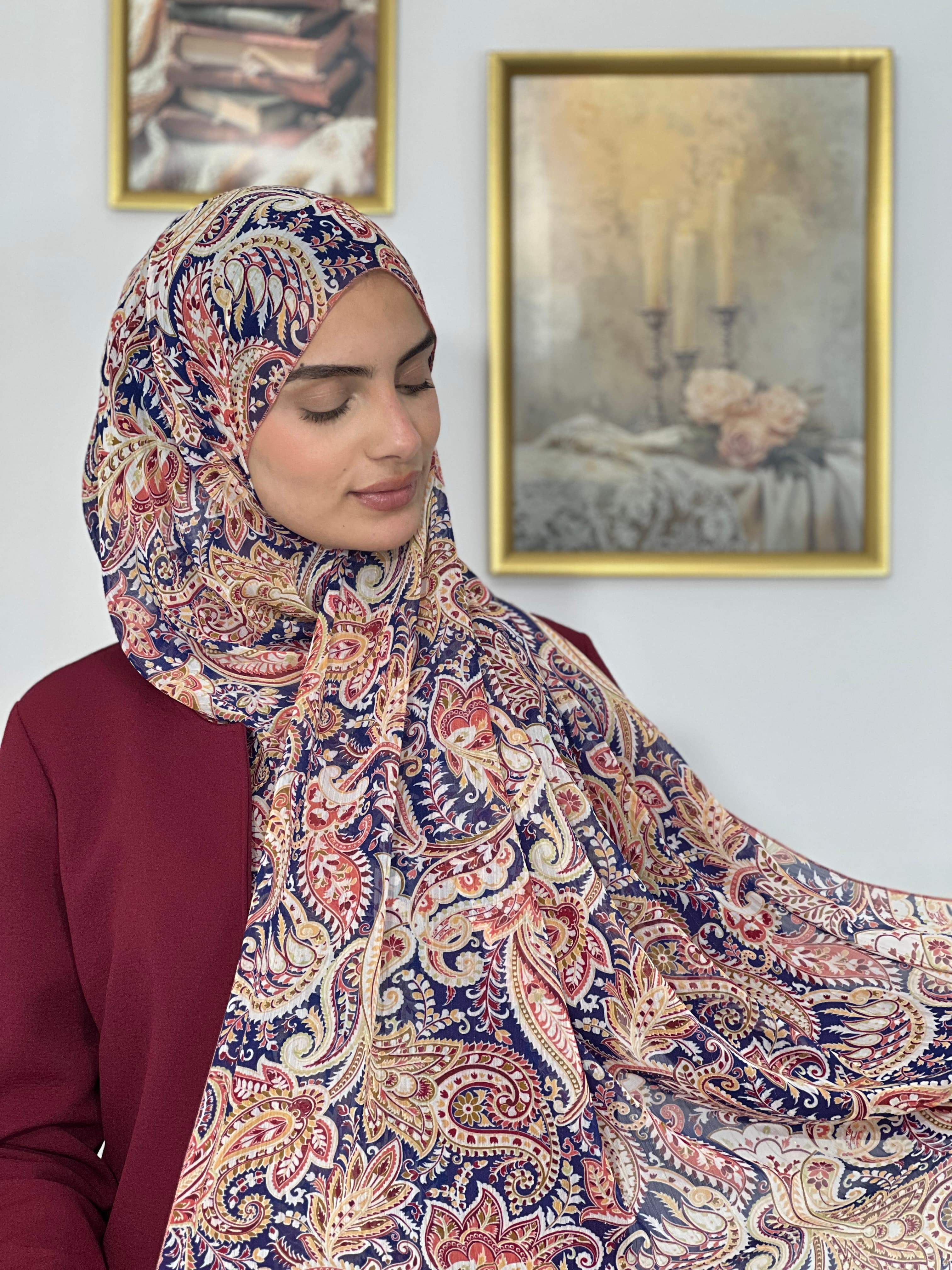 Allurina scarf - "Samarkand Blue"