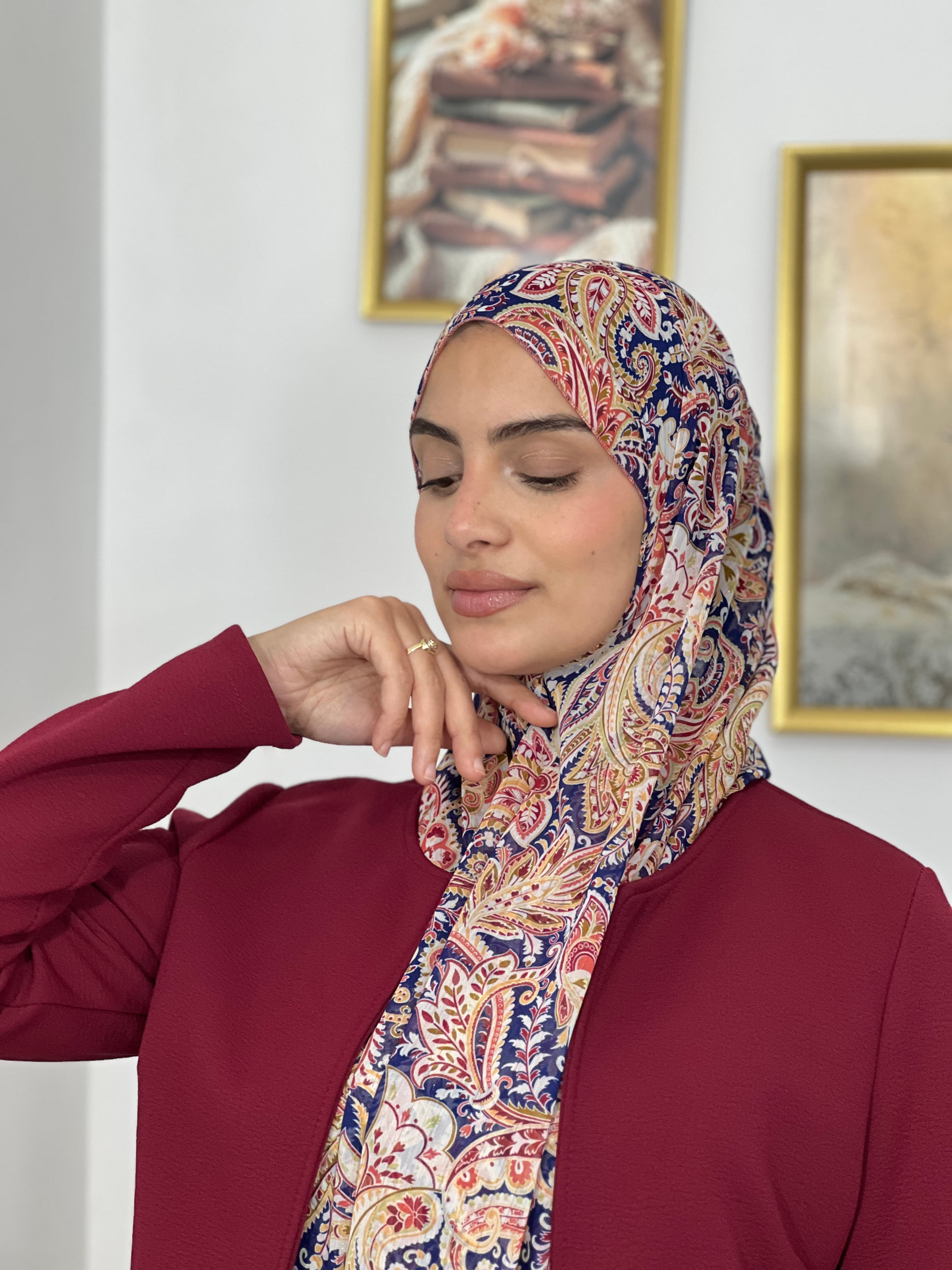 Allurina scarf - "Samarkand Blue"
