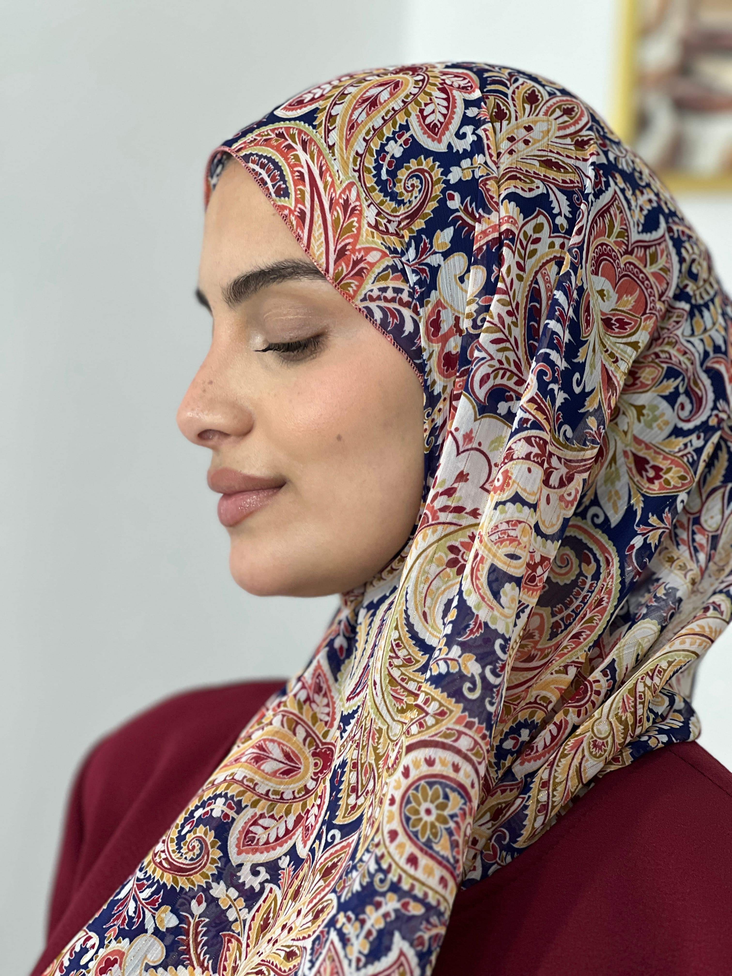 Allurina scarf - "Samarkand Blue"