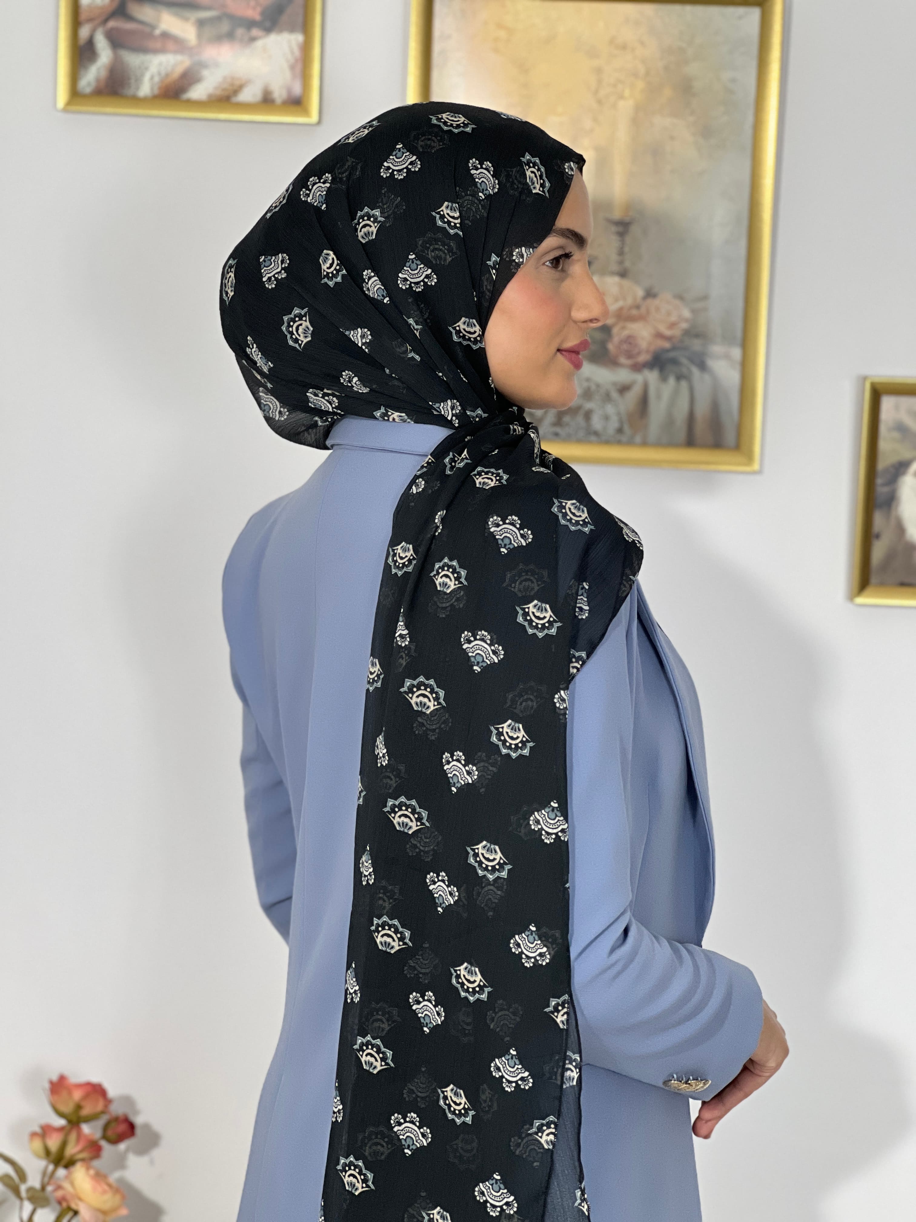 Allurina scarf - "Mosaïque de Nuit"