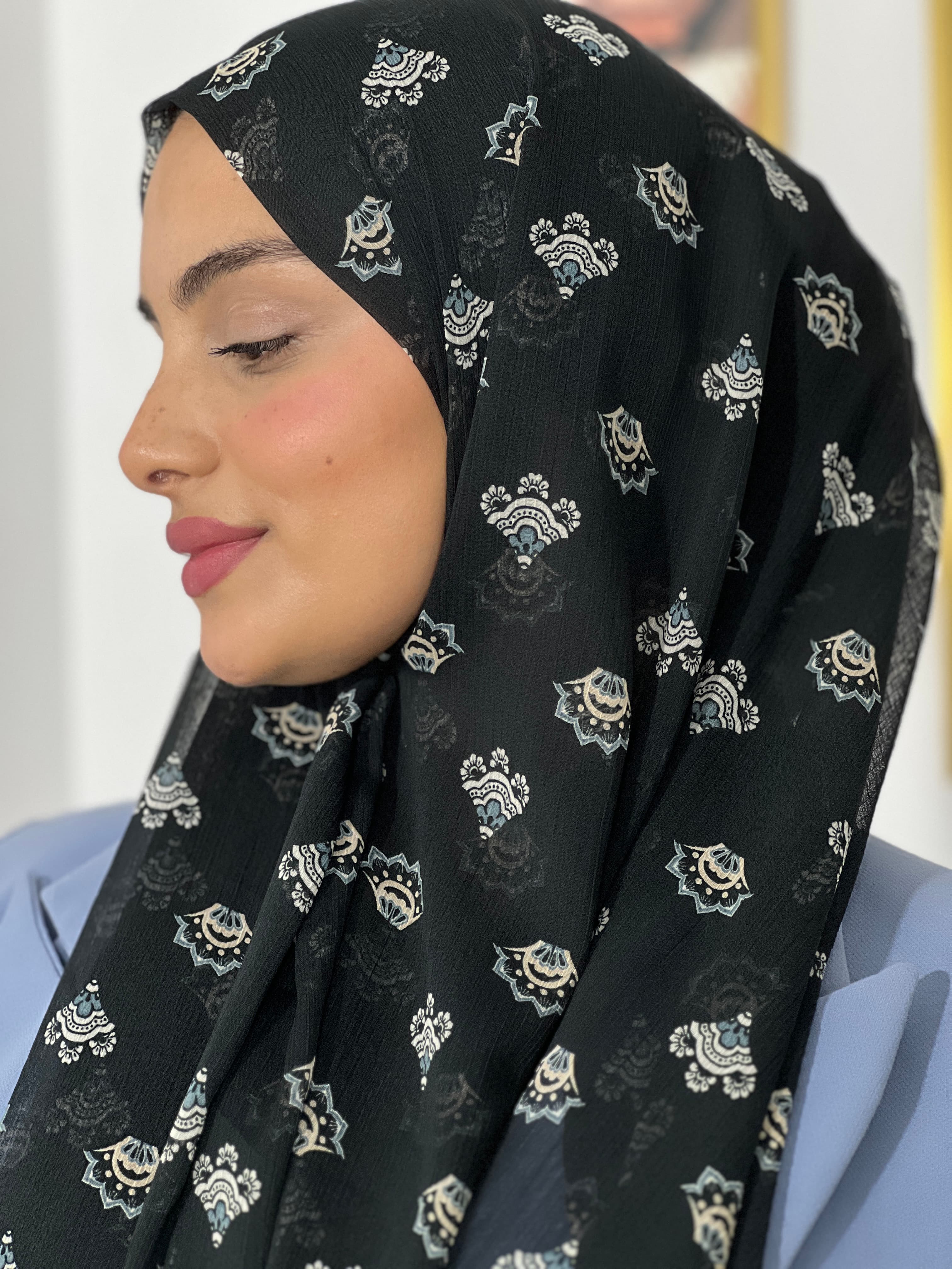 Allurina scarf - "Mosaïque de Nuit"