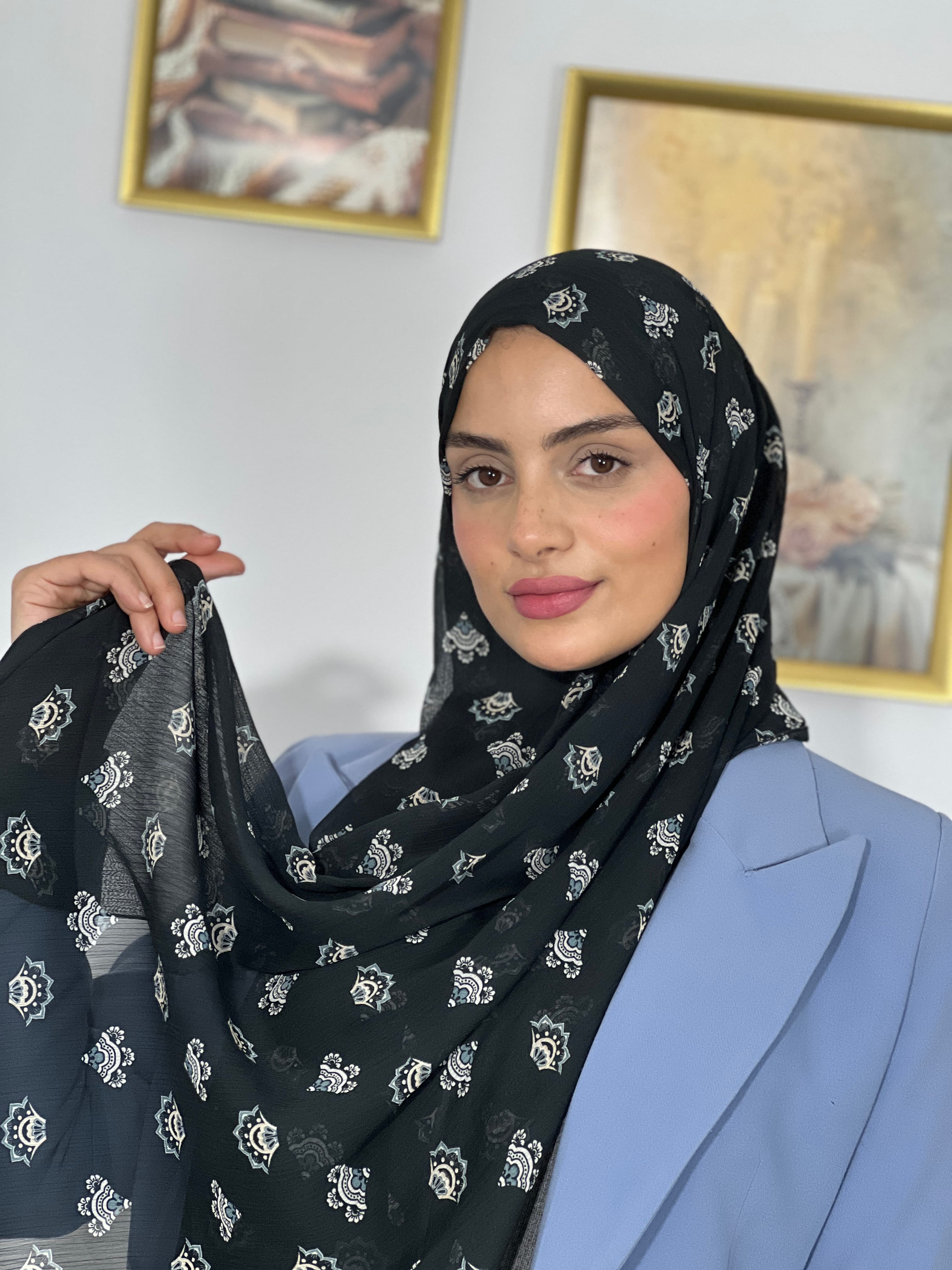 Allurina scarf - "Mosaïque de Nuit"