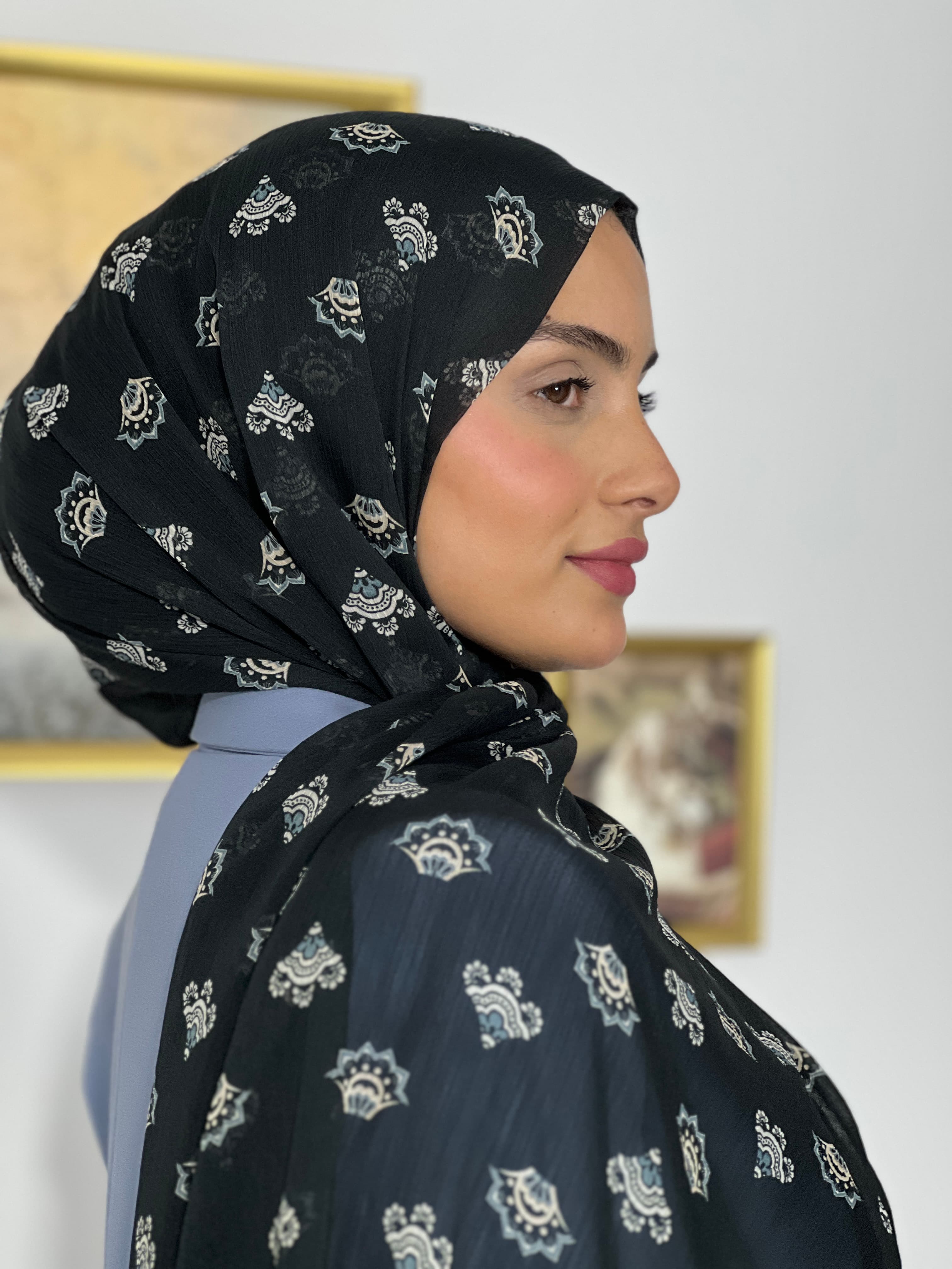 Allurina scarf - "Mosaïque de Nuit"