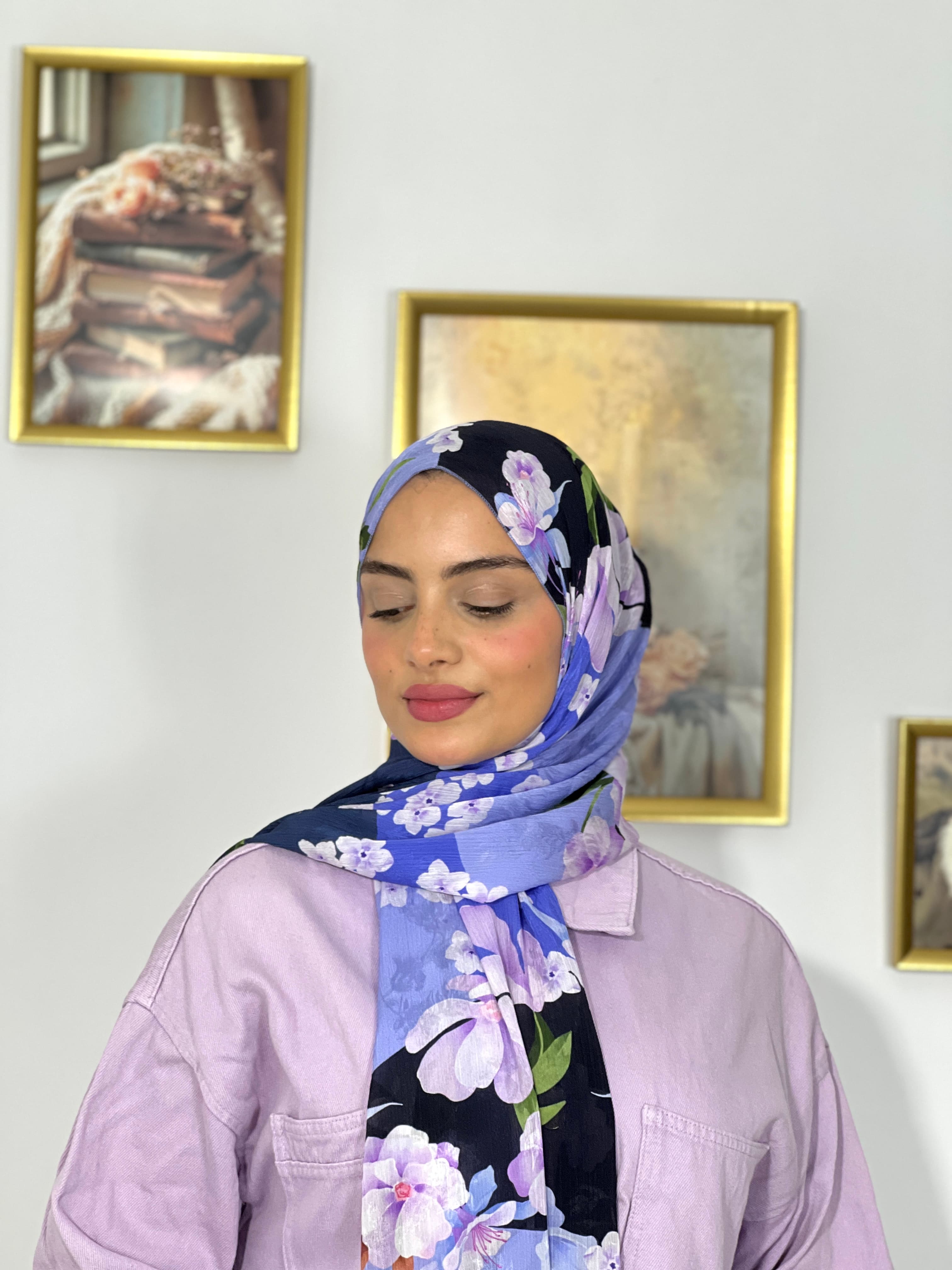 Allurina scarf - "Iris de Nuit"