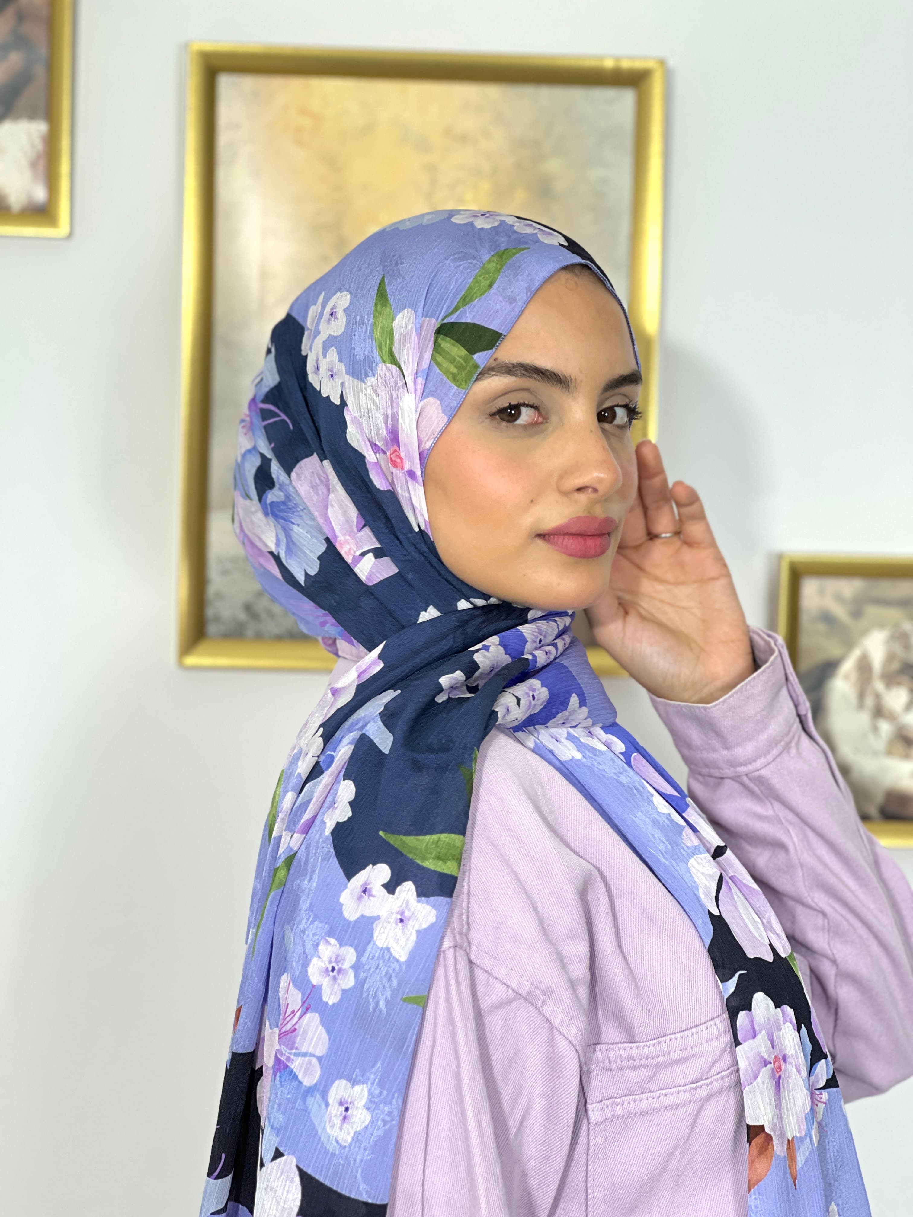 Allurina scarf - "Iris de Nuit"