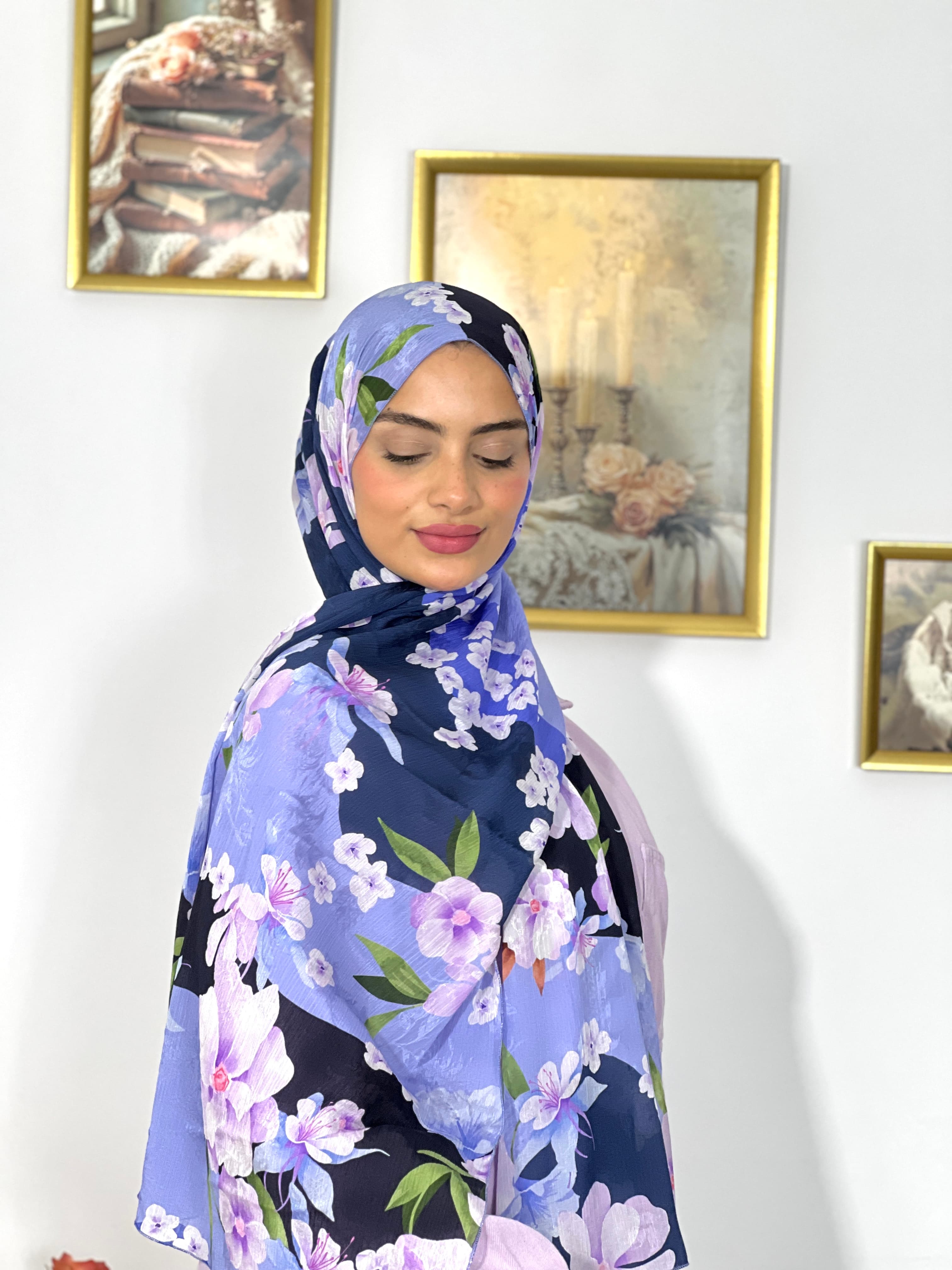 Allurina scarf - "Iris de Nuit"