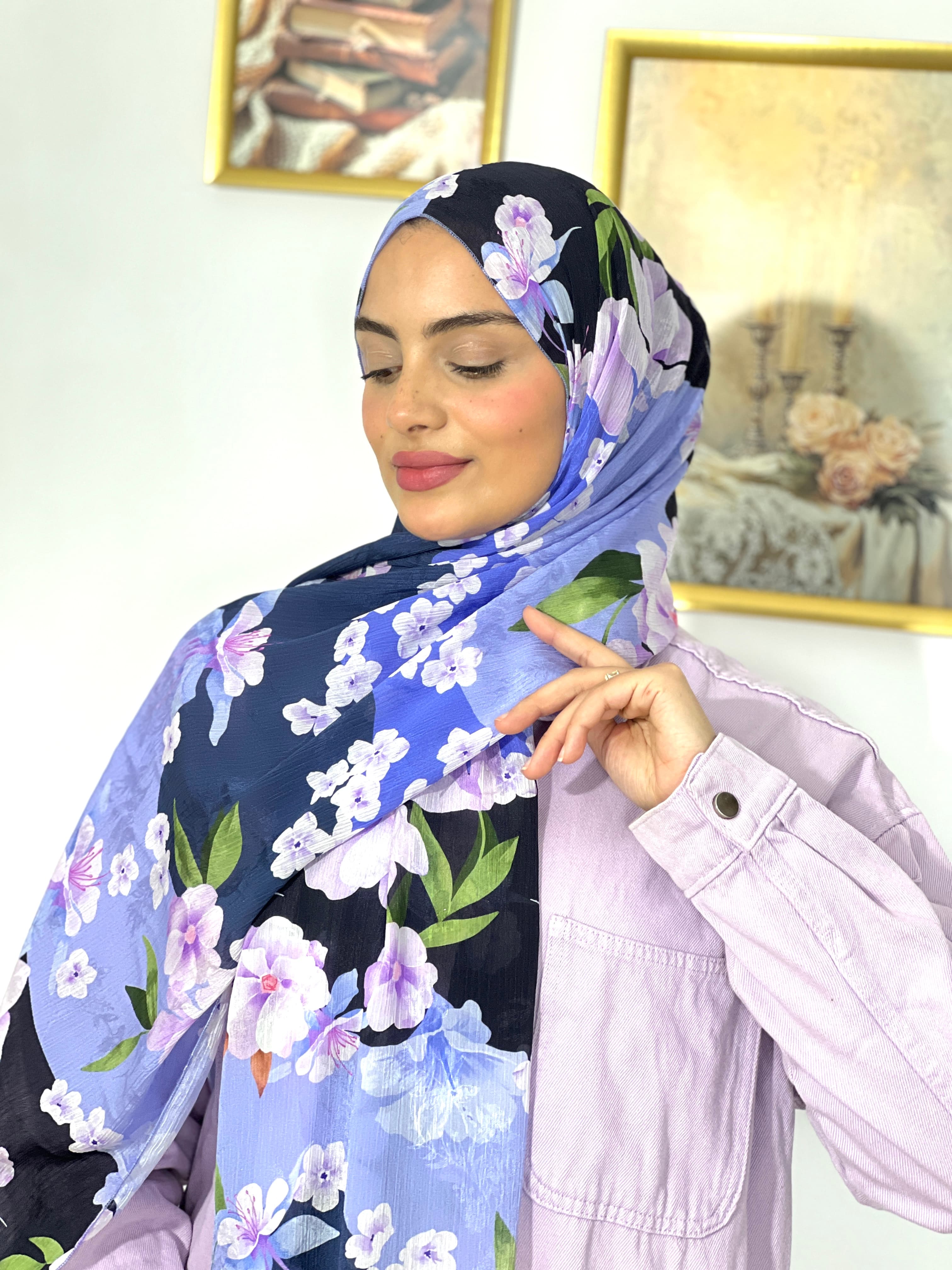 Allurina scarf - "Iris de Nuit"