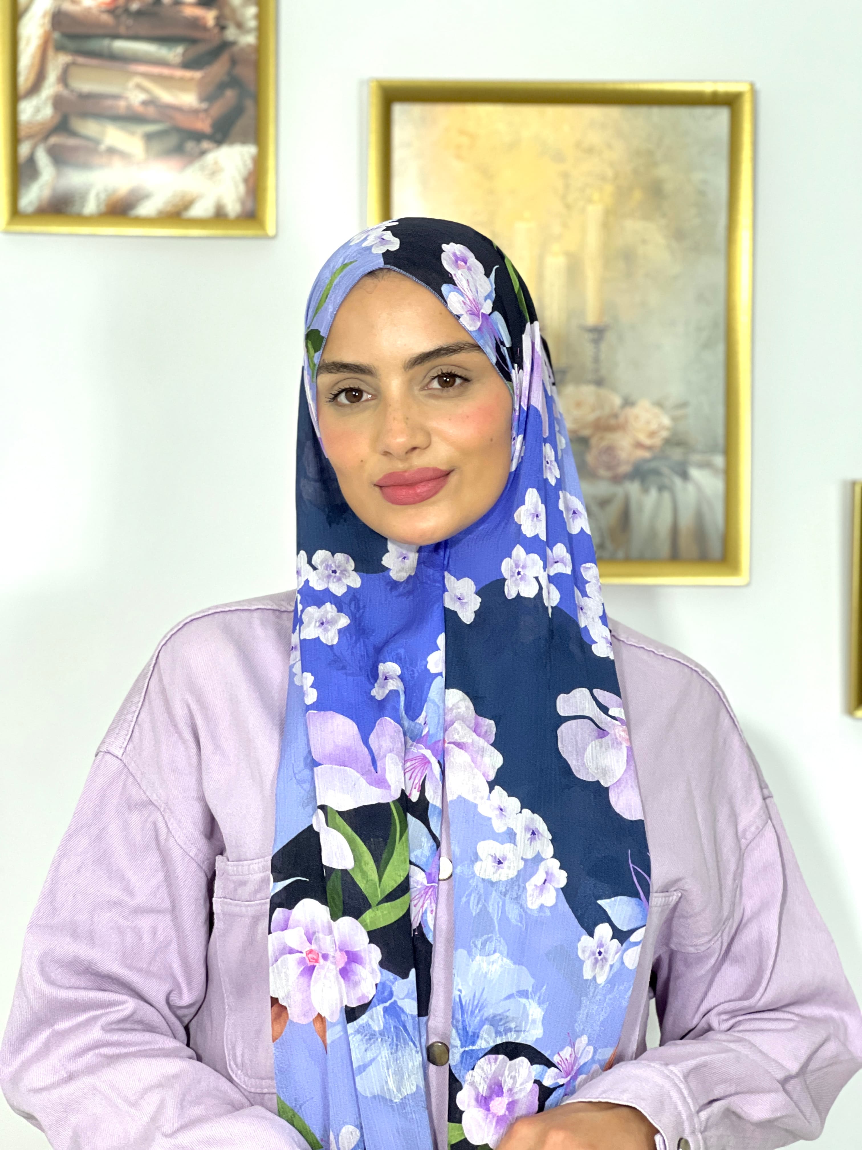 Allurina scarf - "Iris de Nuit"