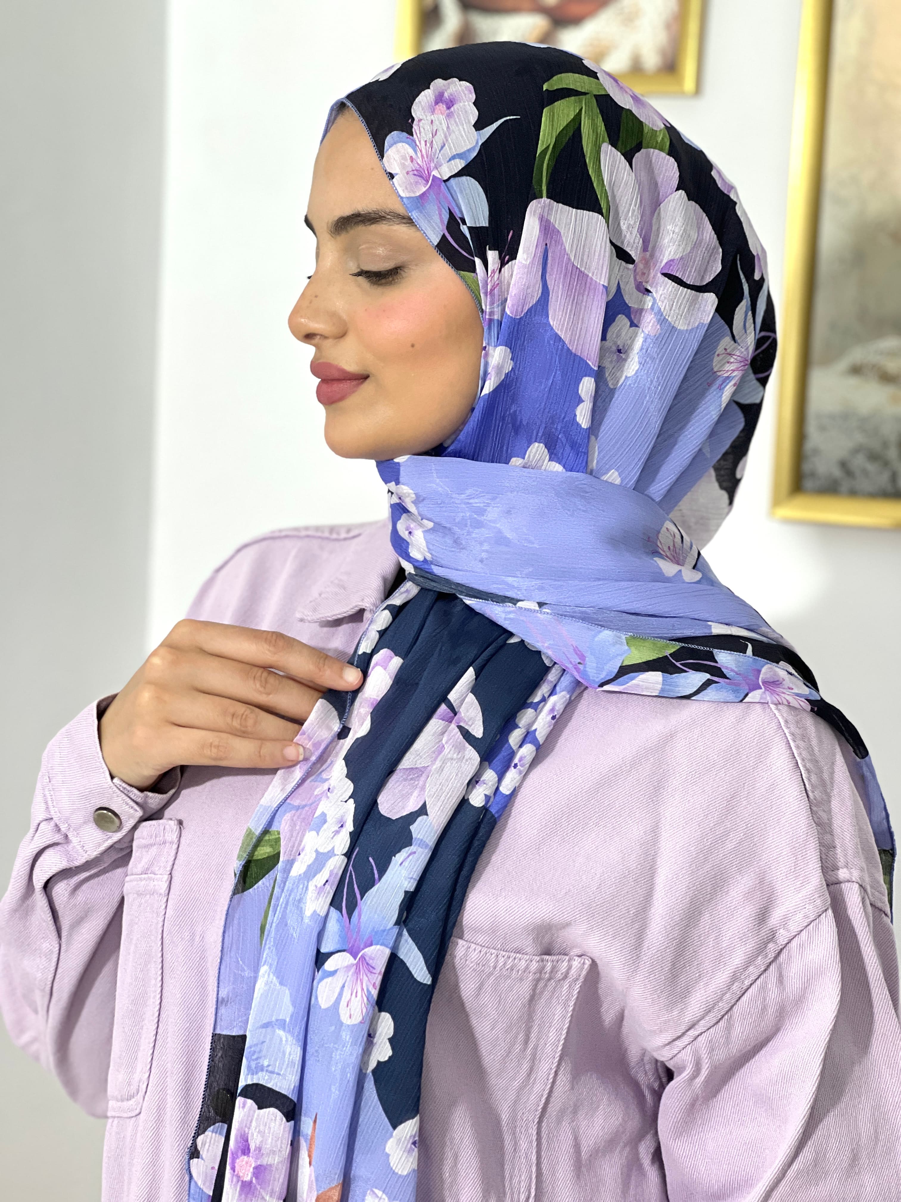 Allurina scarf - "Iris de Nuit"