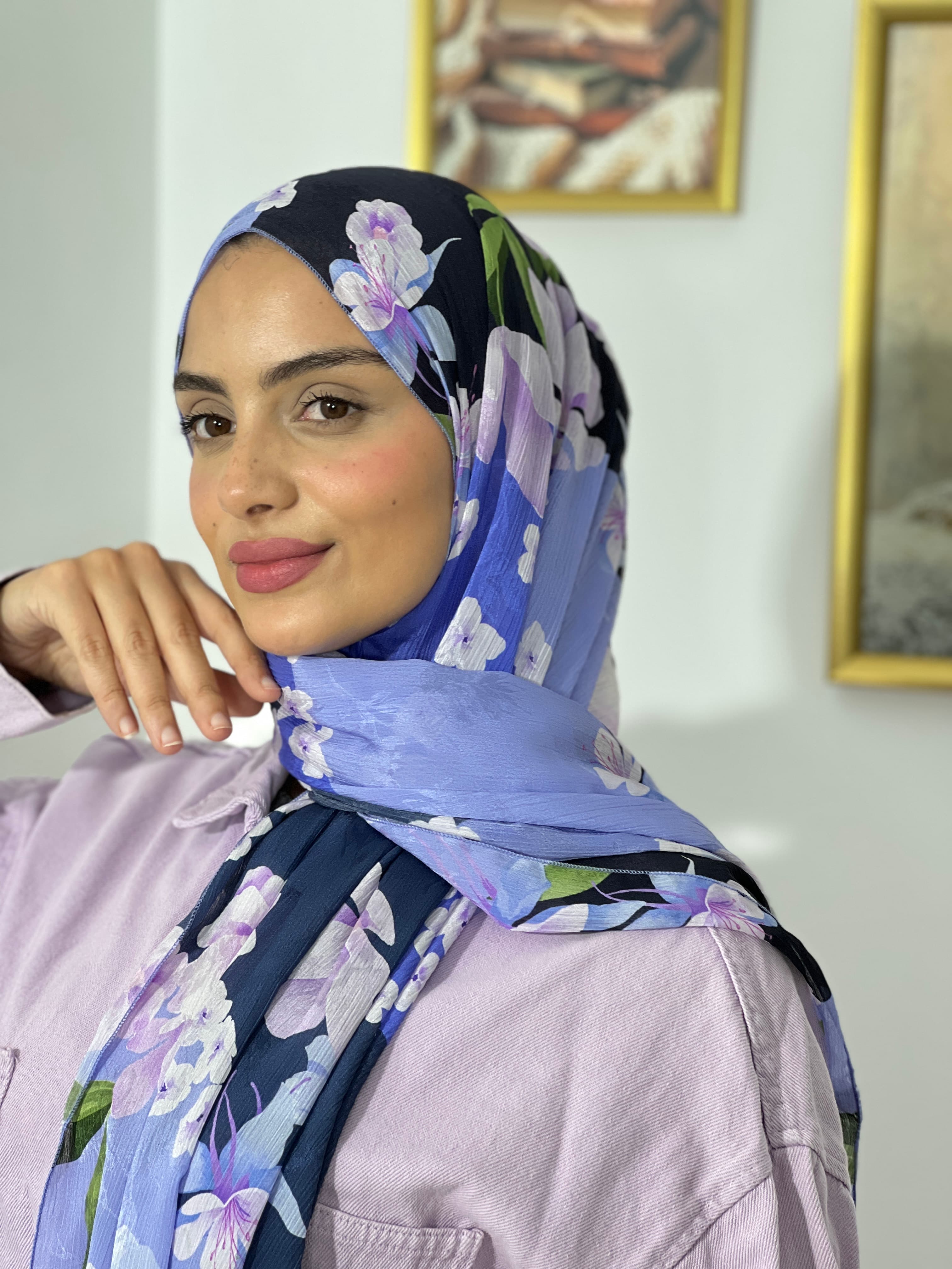 Allurina scarf - "Iris de Nuit"