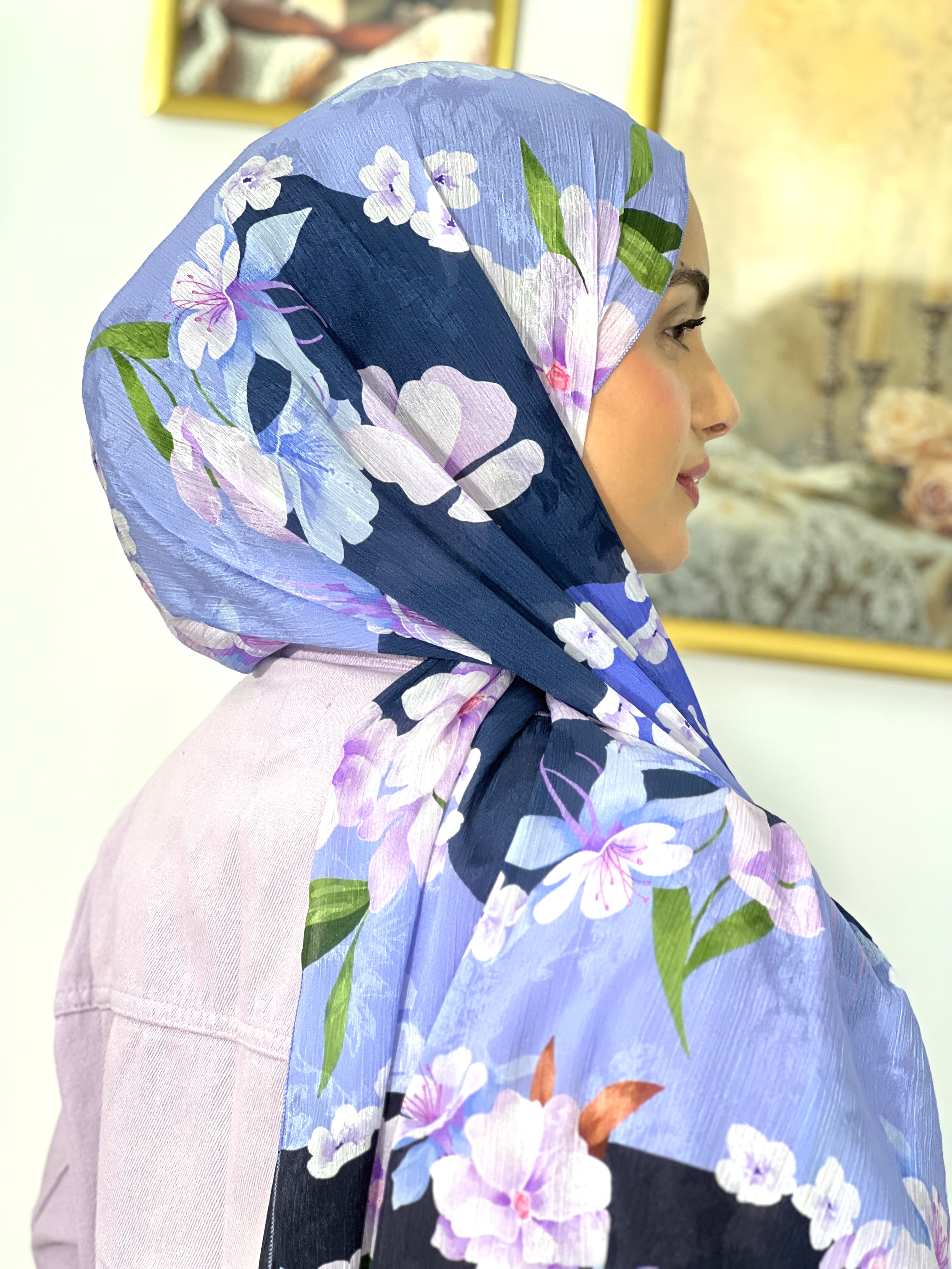 Allurina scarf - "Iris de Nuit"