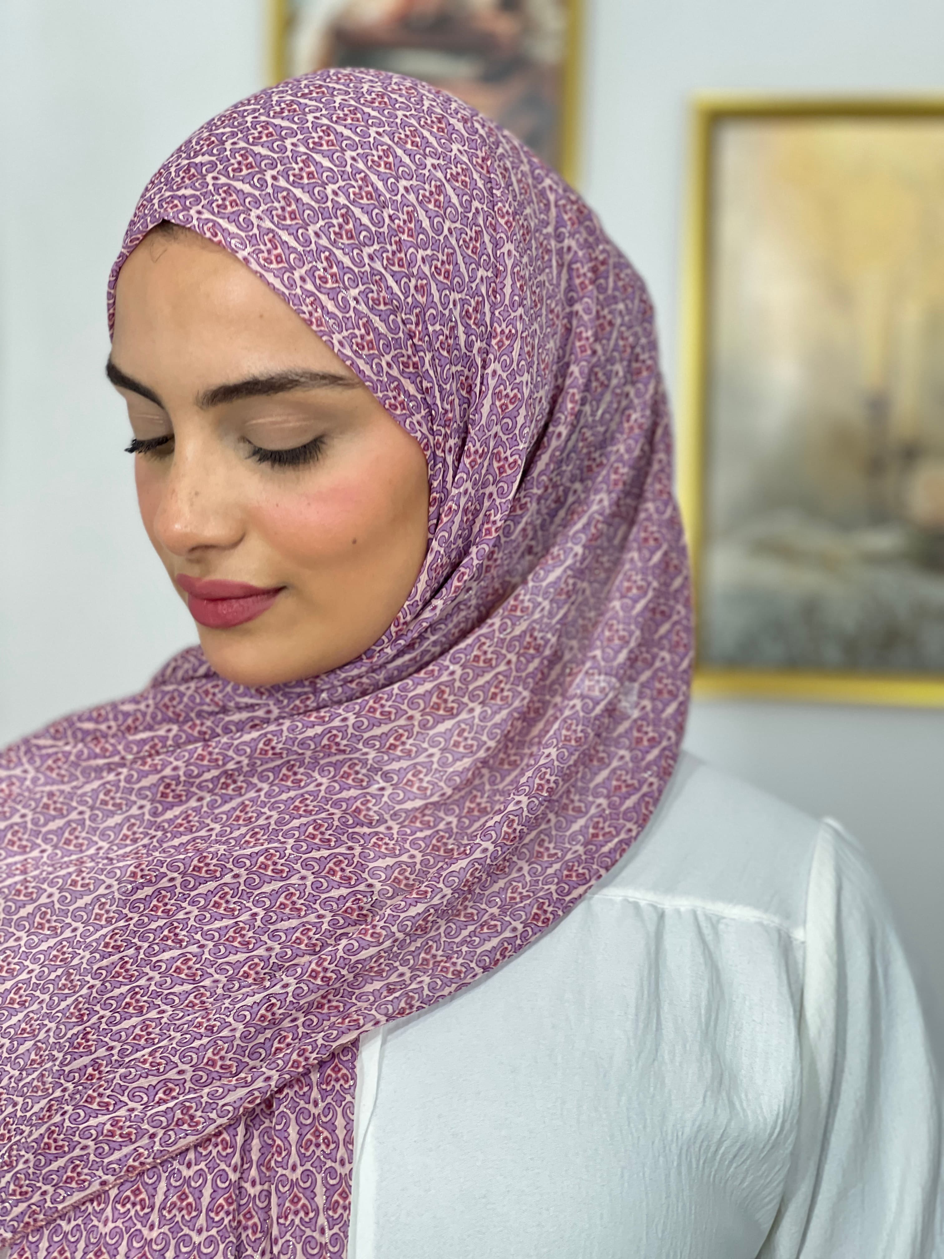 Allurina scarf - "Brumes de Rose"
