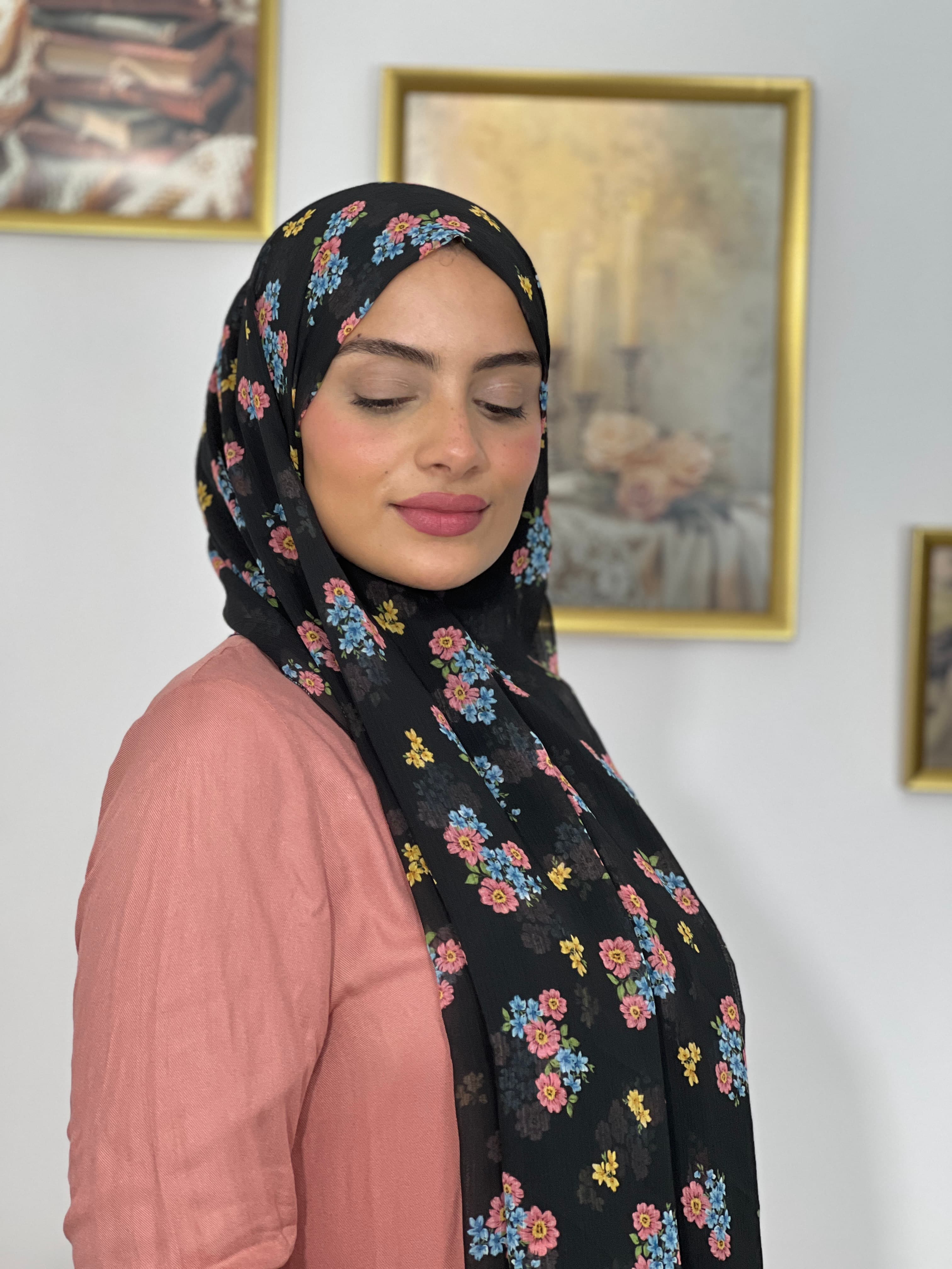 Allurina scarf - "Mélodie Florale"