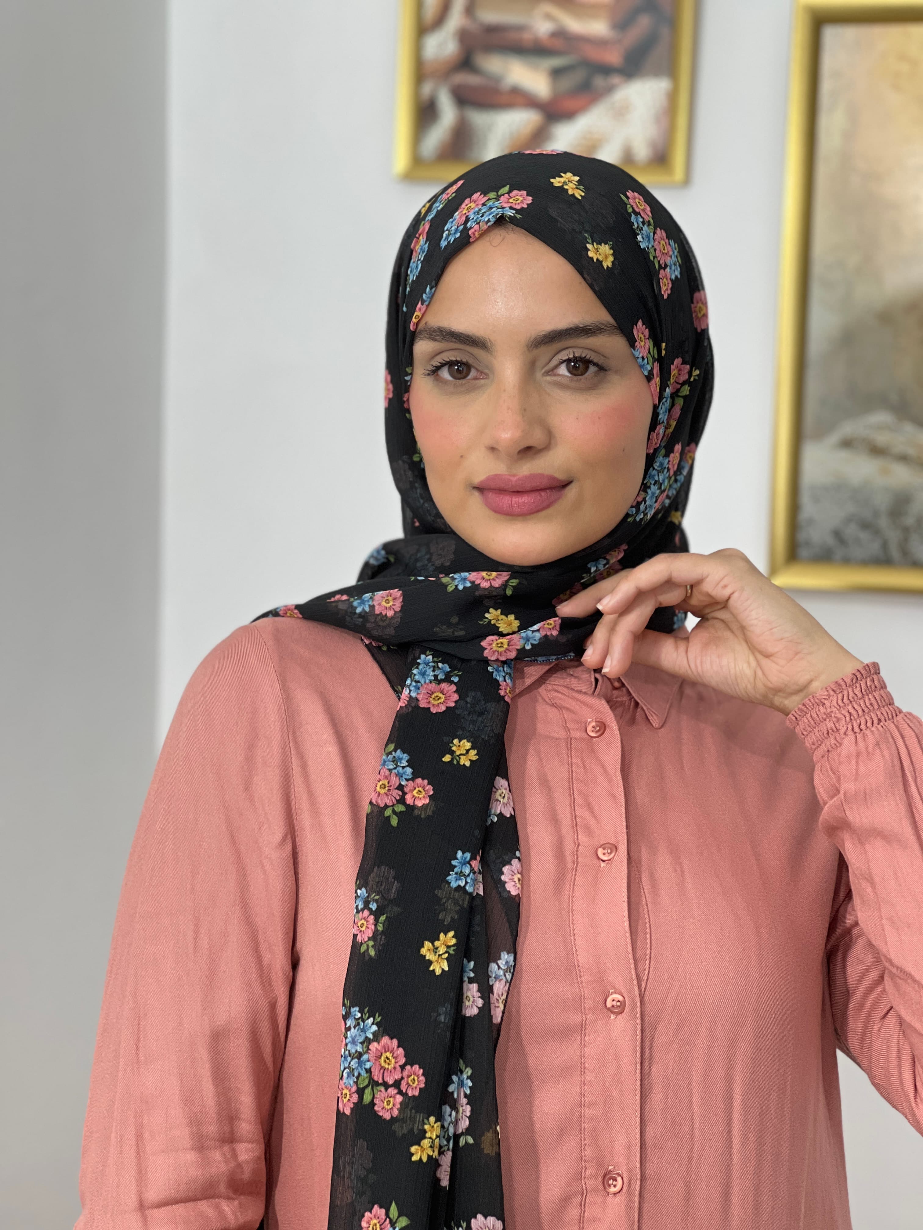 Allurina scarf - "Mélodie Florale"