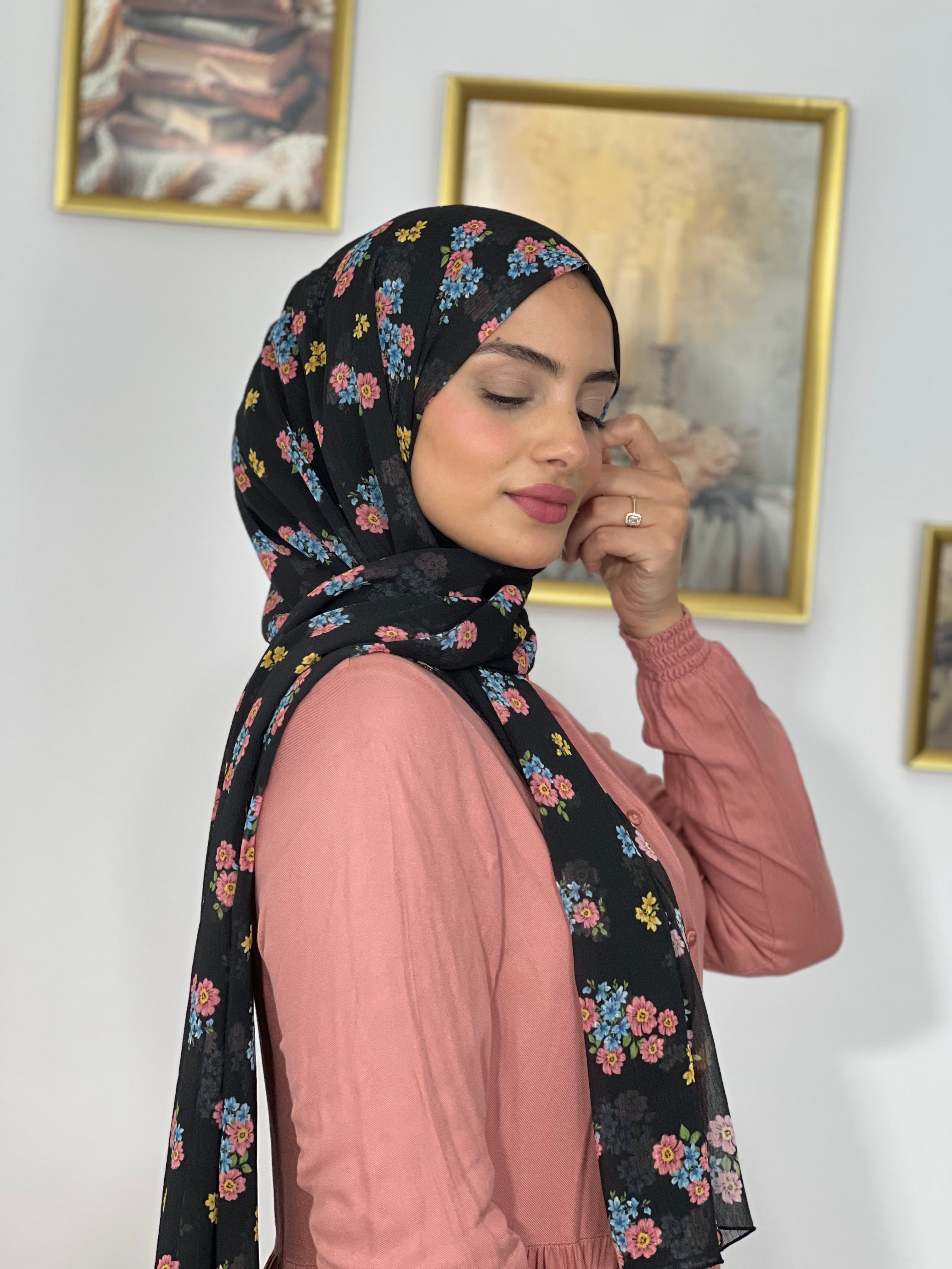 Allurina scarf - "Mélodie Florale"