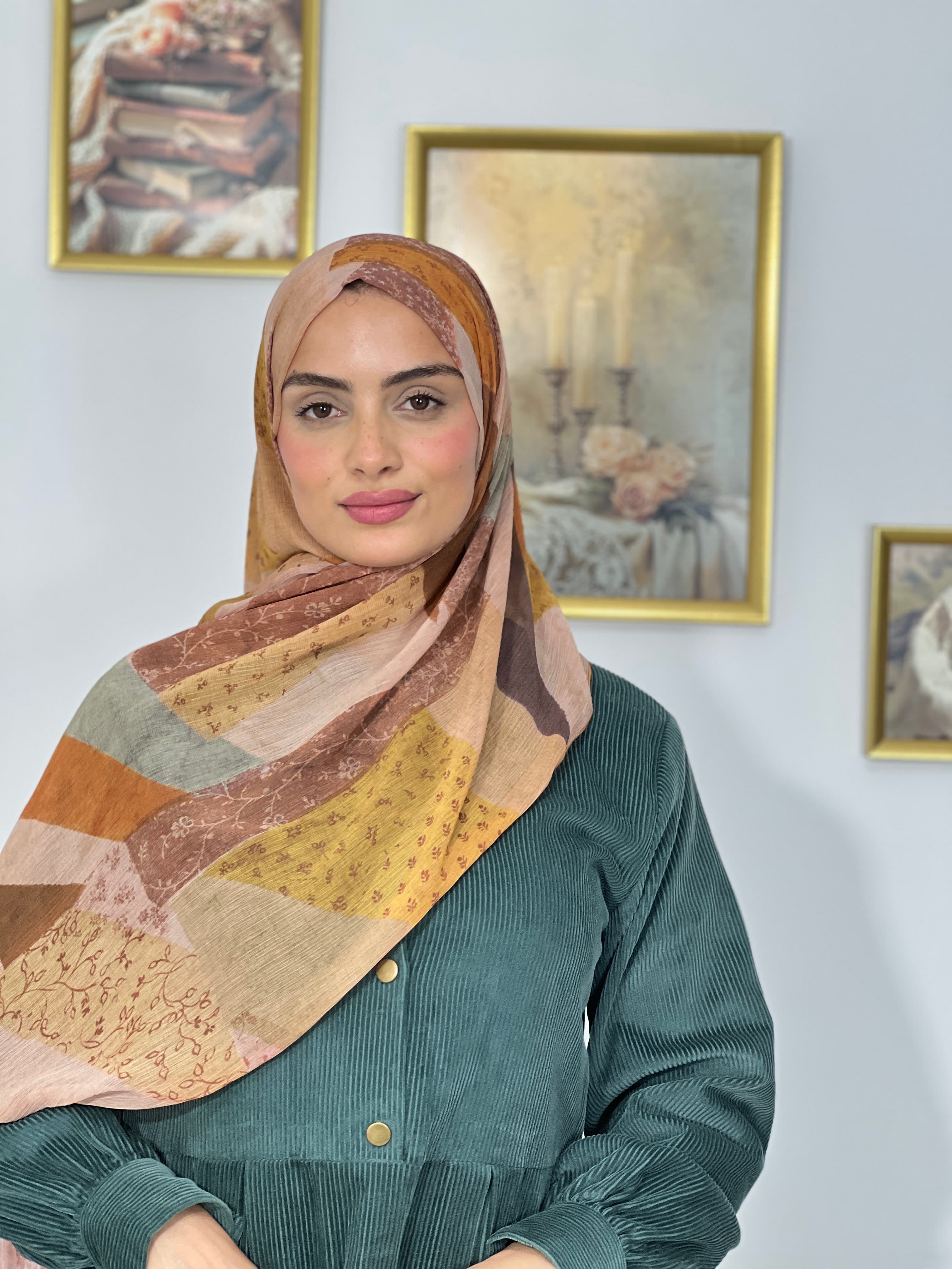 Allurina scarf - "Sable Chaud"