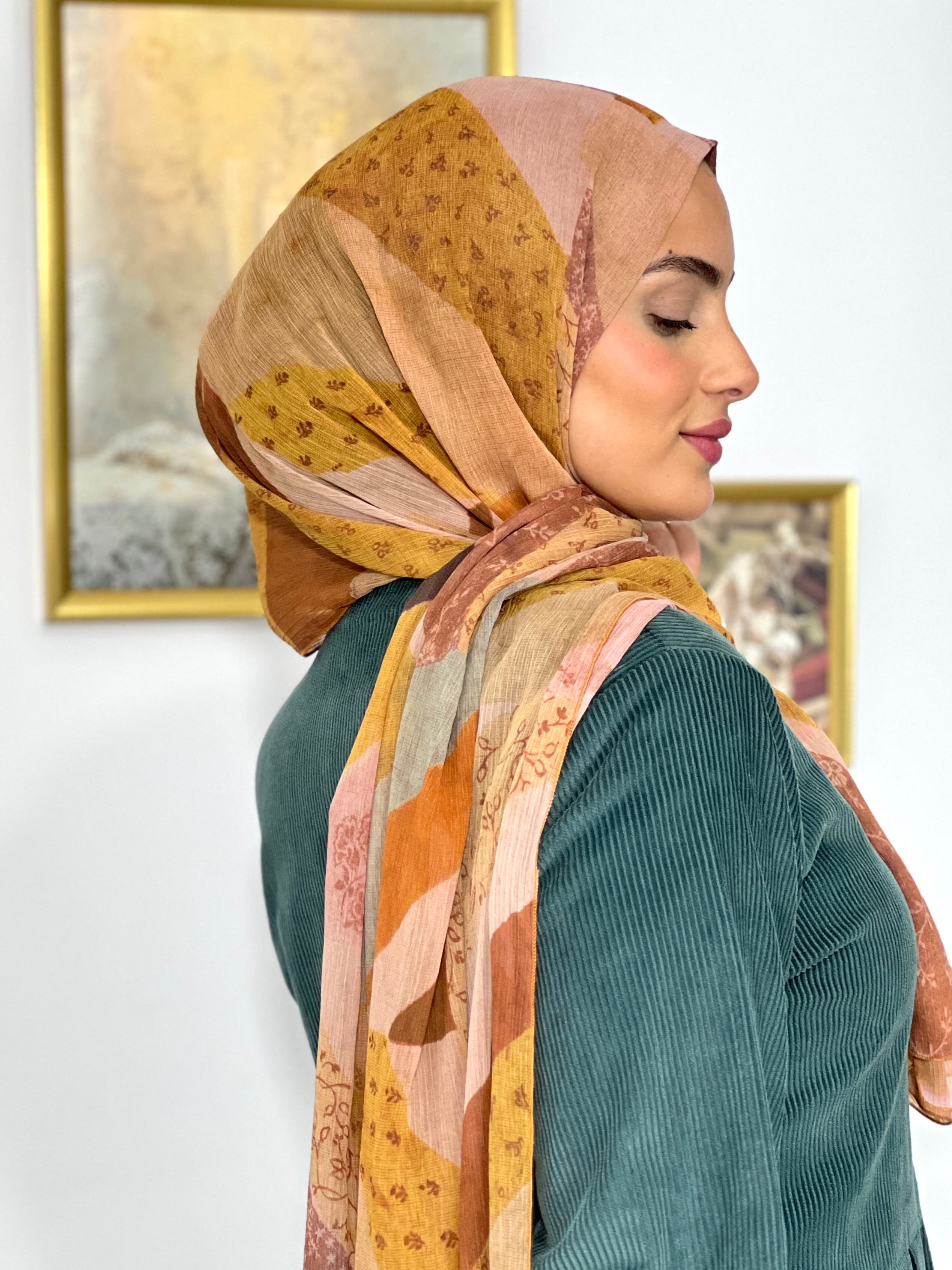 Allurina scarf - "Sable Chaud"