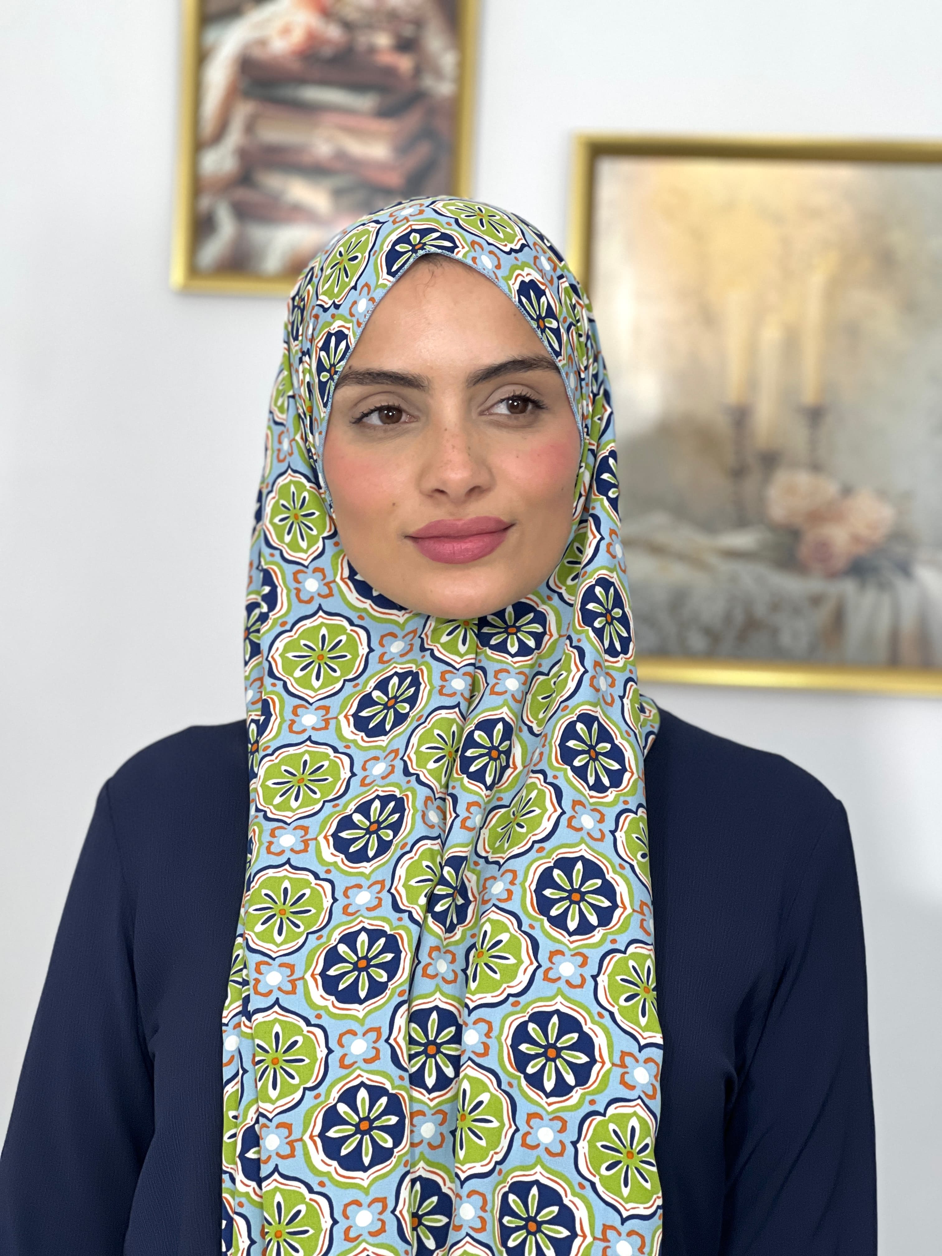 Allurina scarf - "Jardin Méditerranéen"
