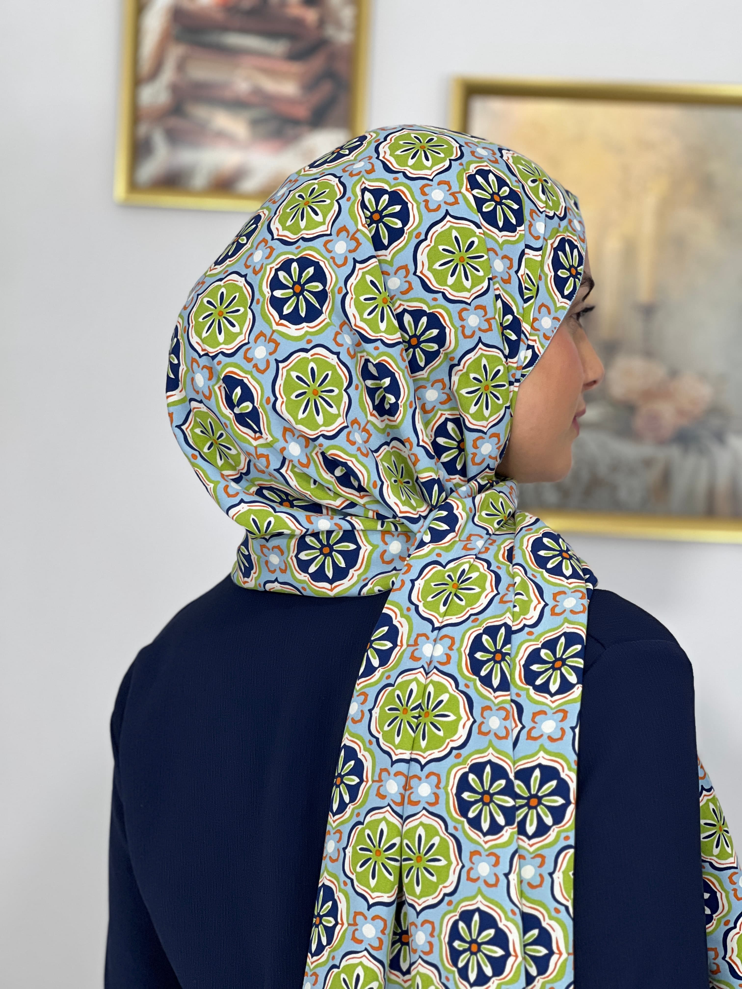 Allurina scarf - "Jardin Méditerranéen"
