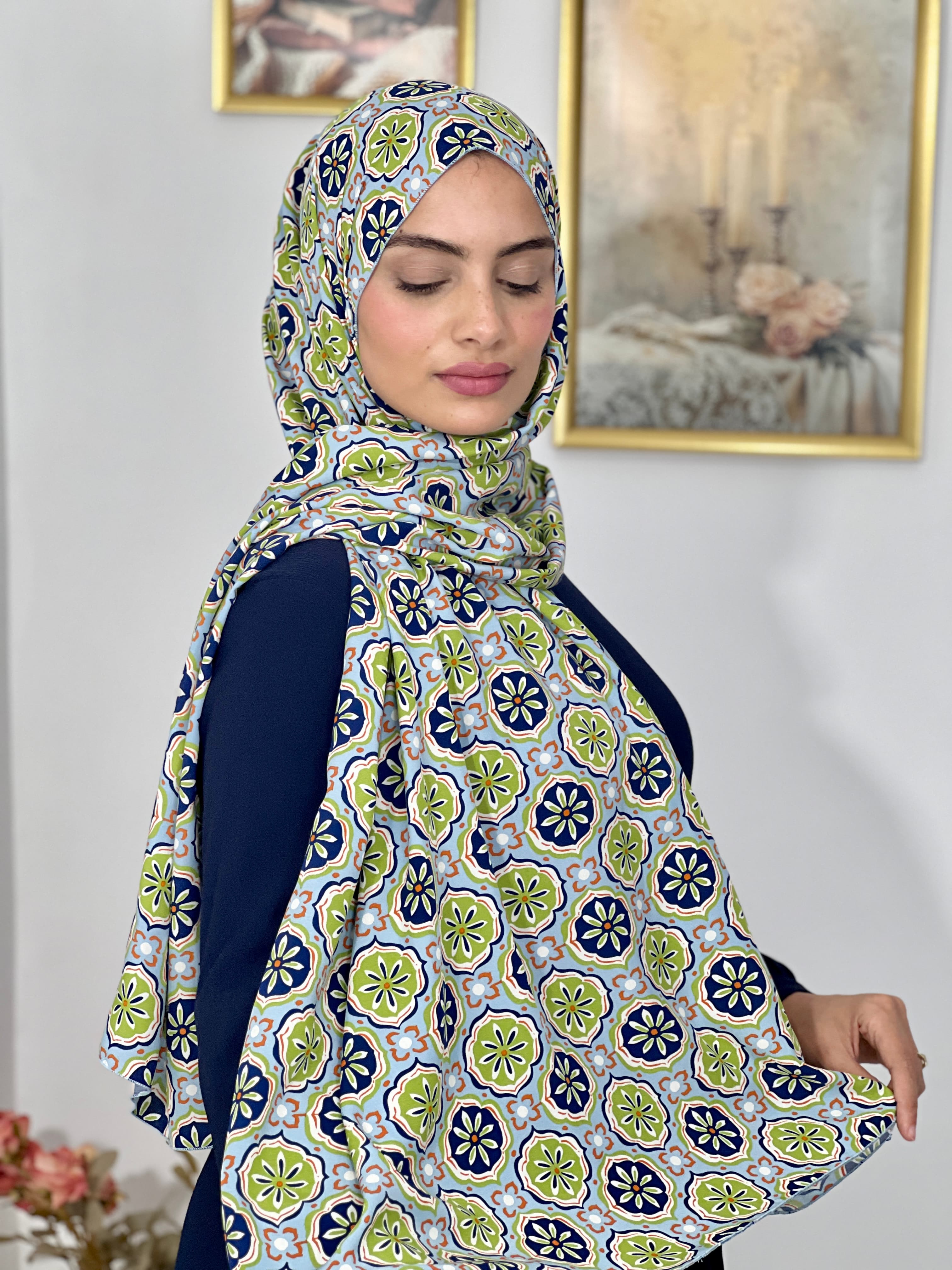 Allurina scarf - "Jardin Méditerranéen"