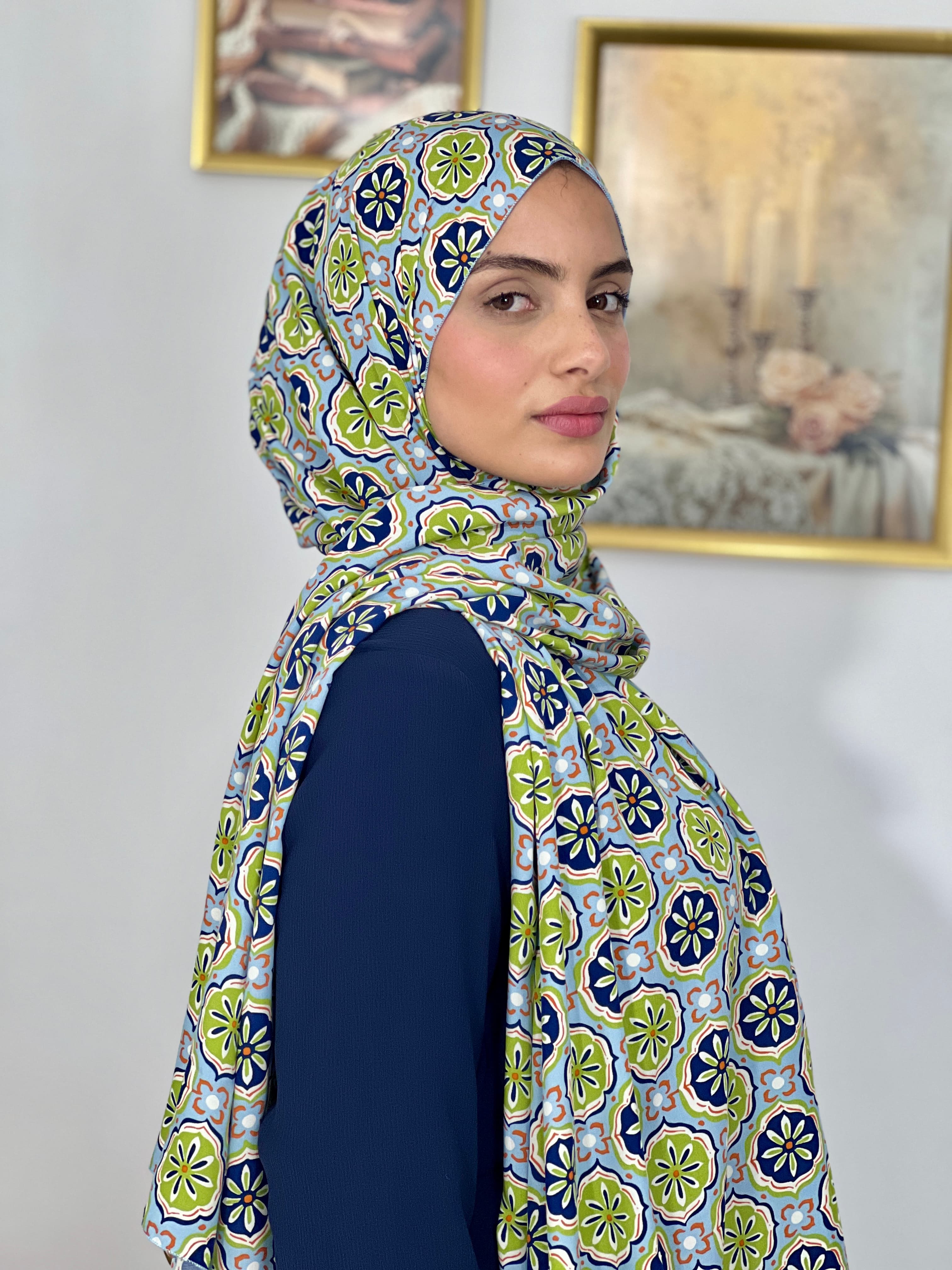 Allurina scarf - "Jardin Méditerranéen"