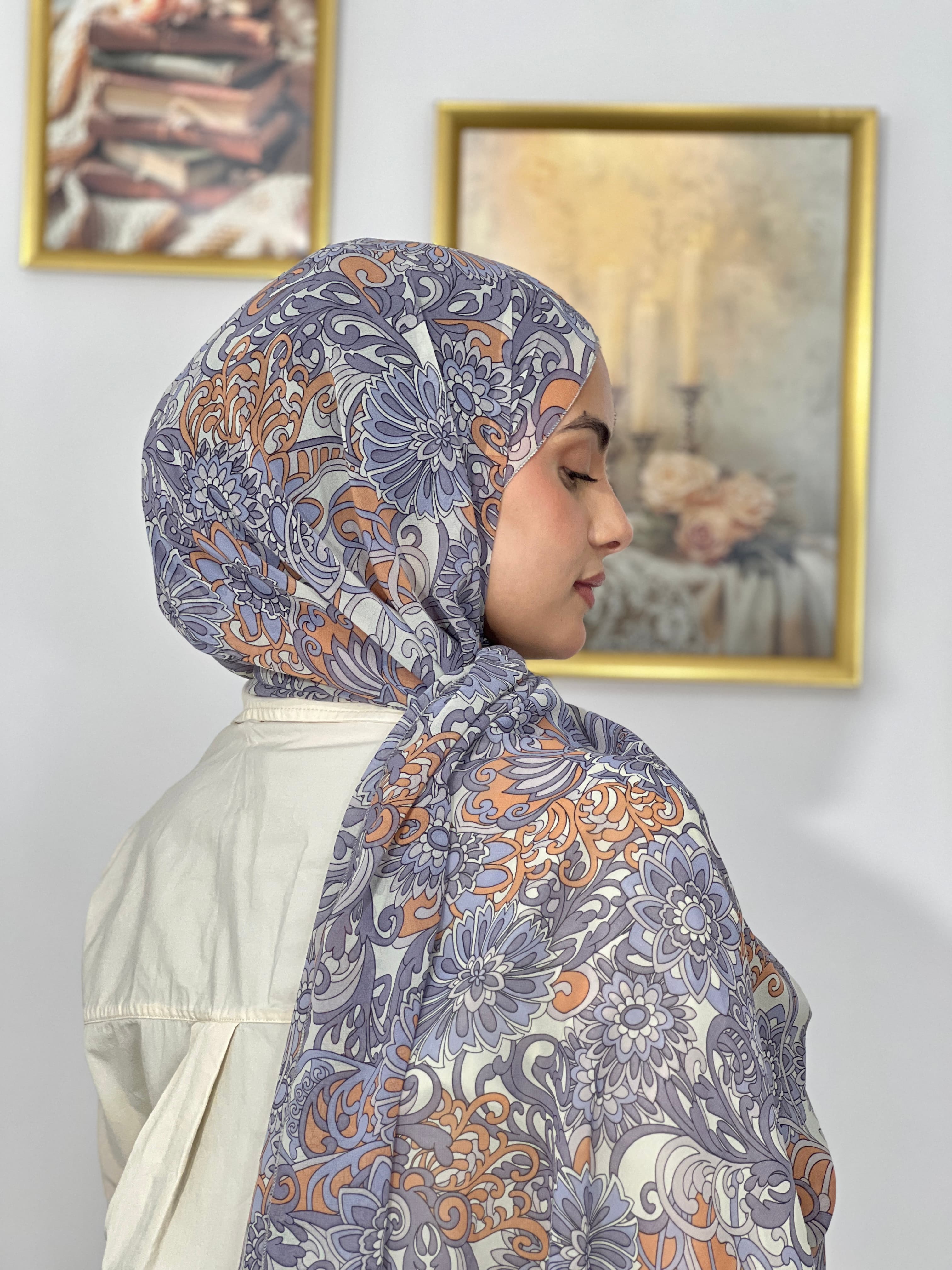 Allurina scarf - "Lilac Mandala"