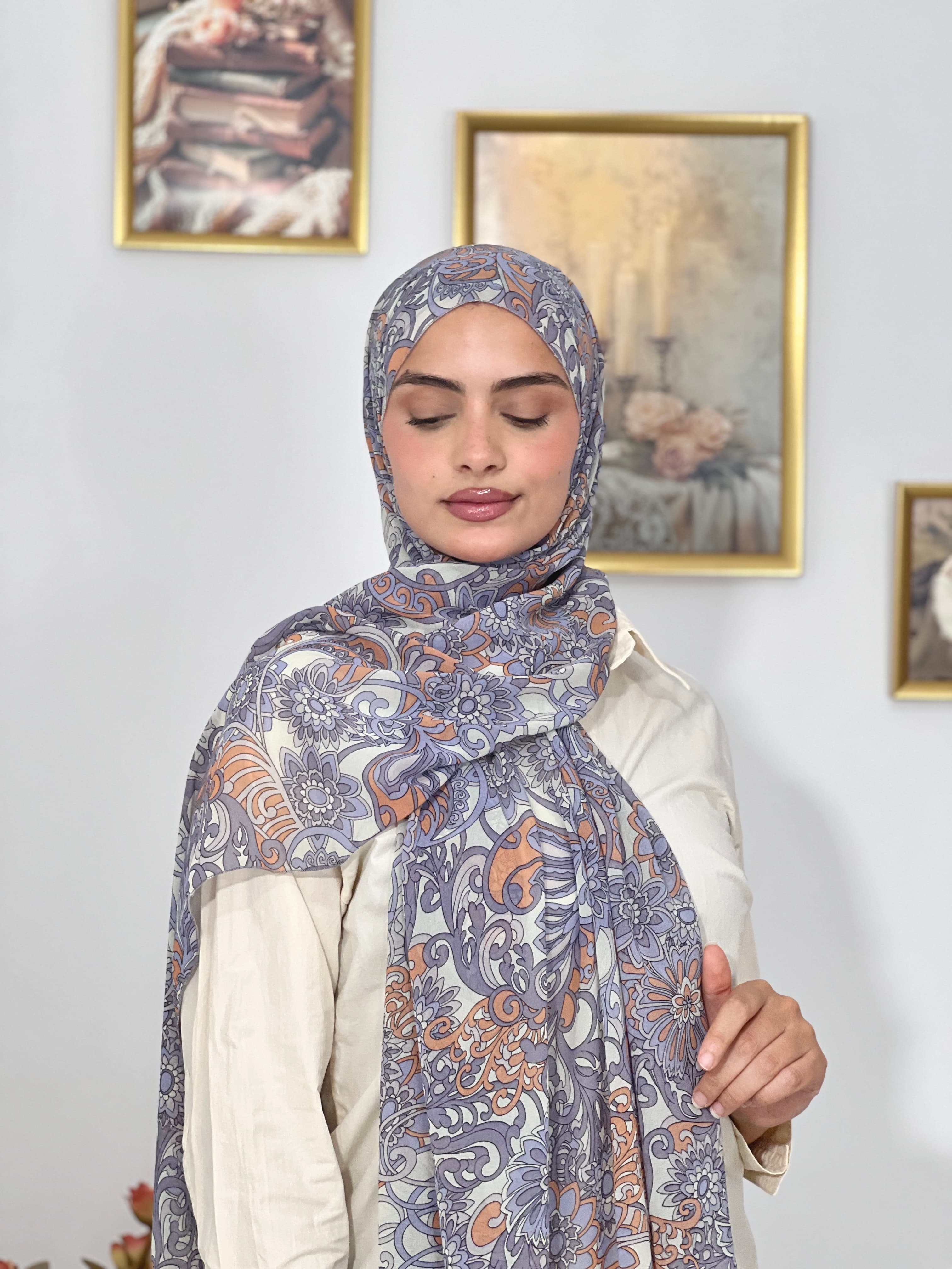 Allurina scarf - "Lilac Mandala"