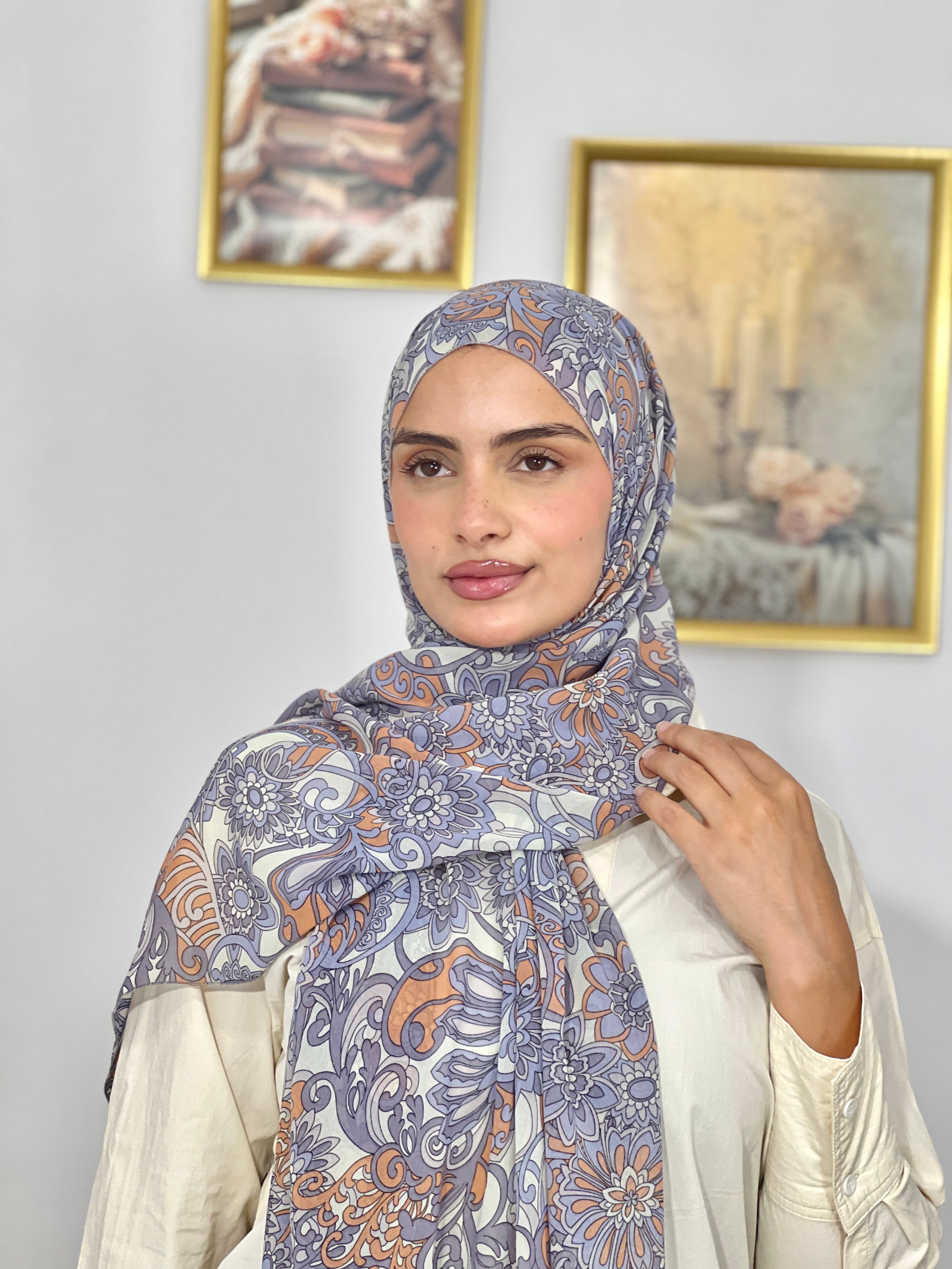 Allurina scarf - "Lilac Mandala"