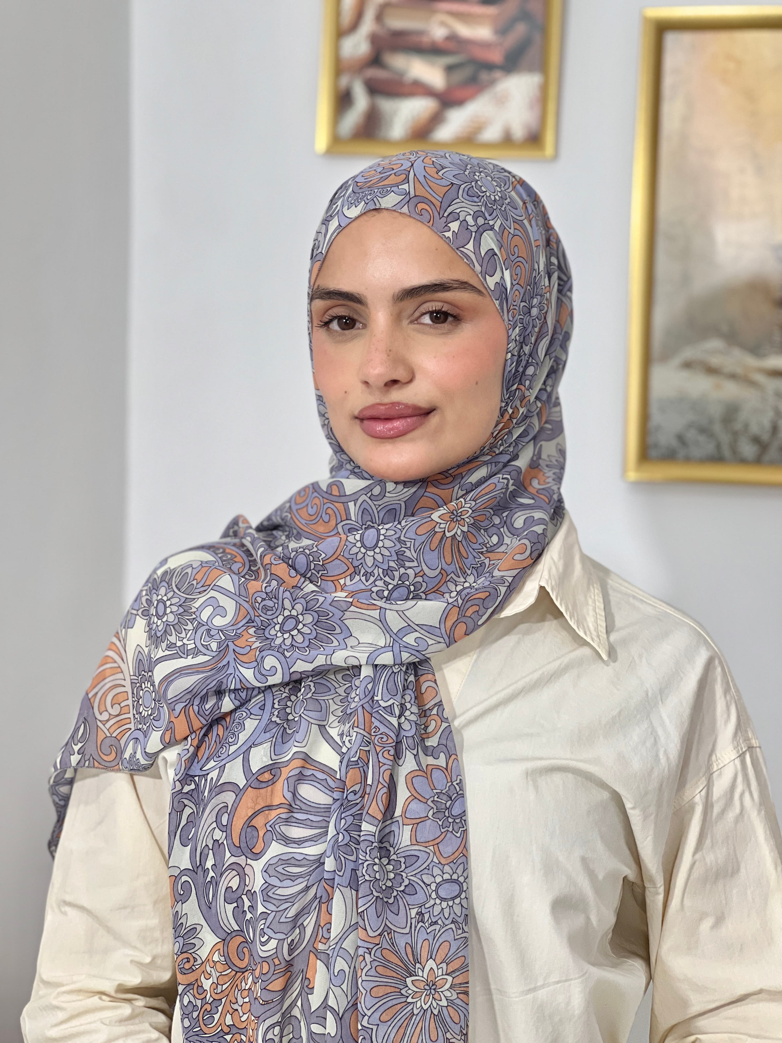 Allurina scarf - "Lilac Mandala"