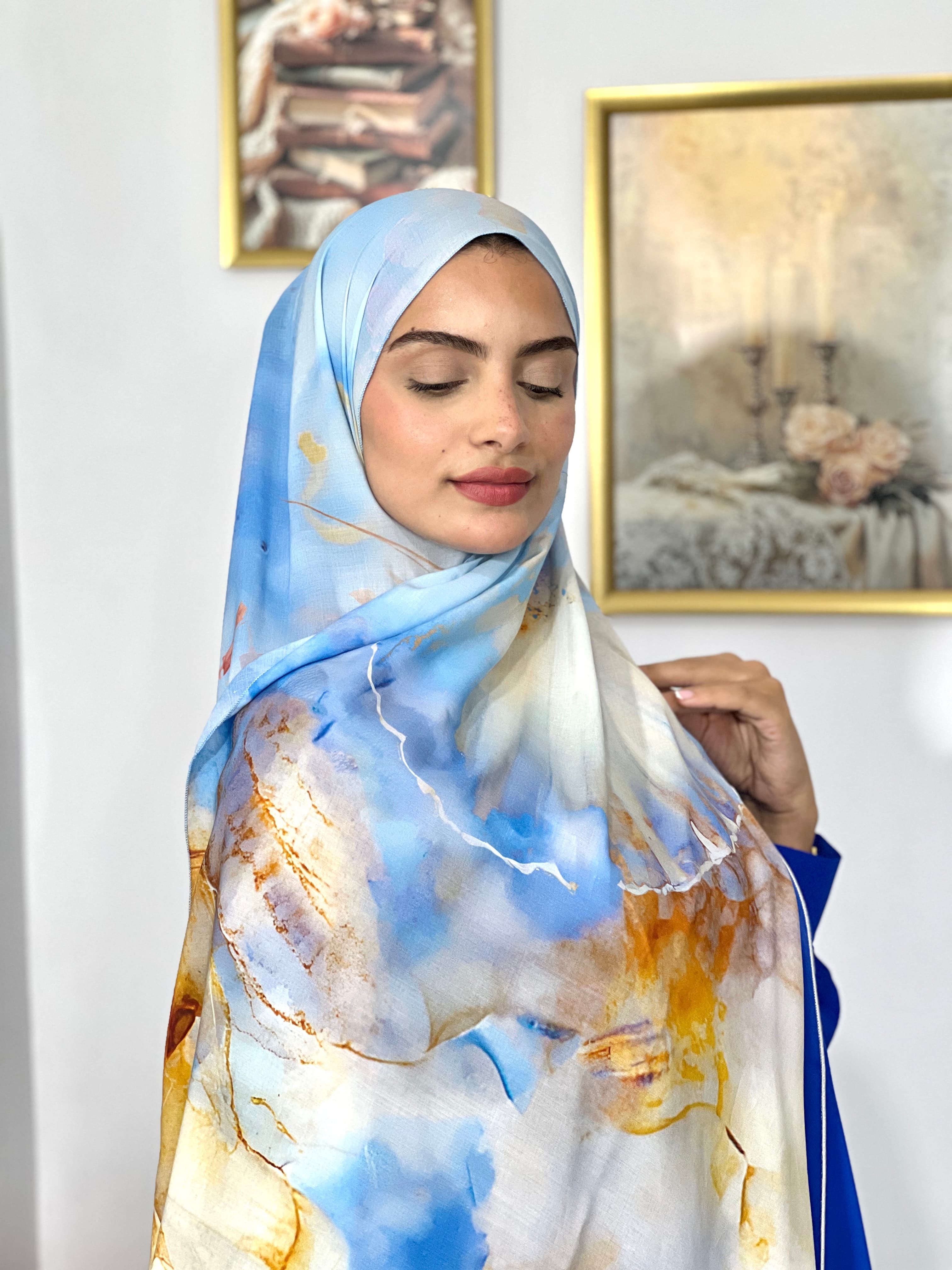 Allurina scarf - "Azure Dream"