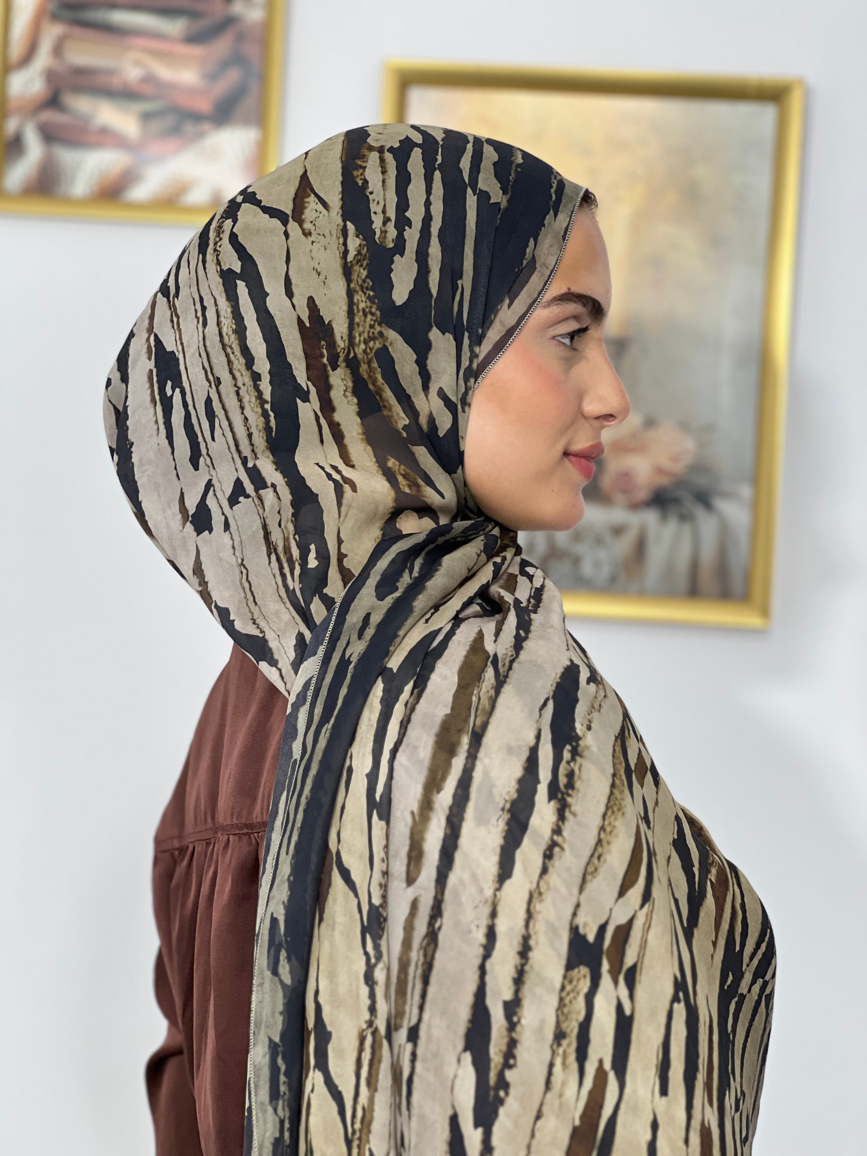 Allurina scarf - "Earthy Stripe"
