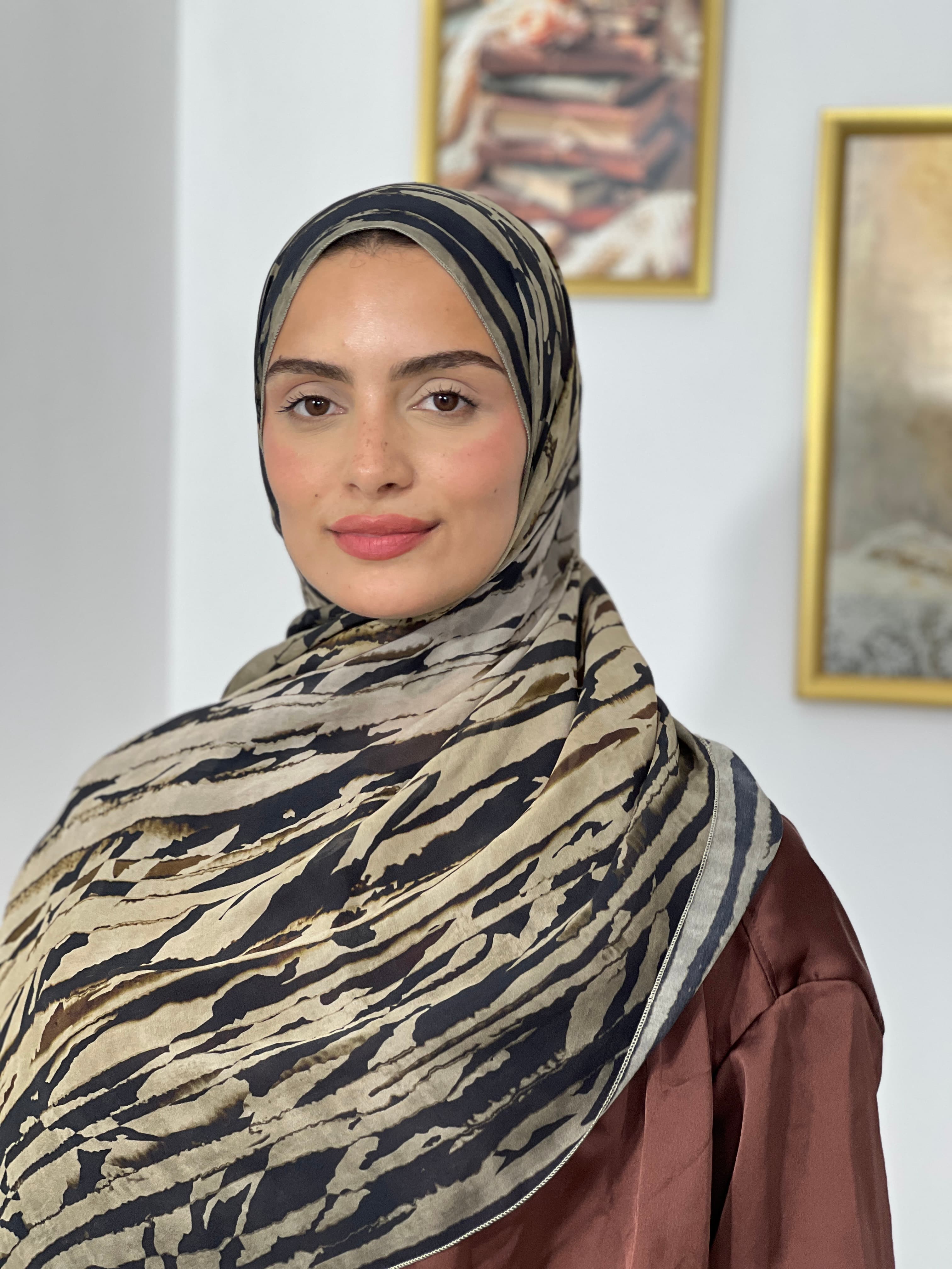 Allurina scarf - "Earthy Stripe"