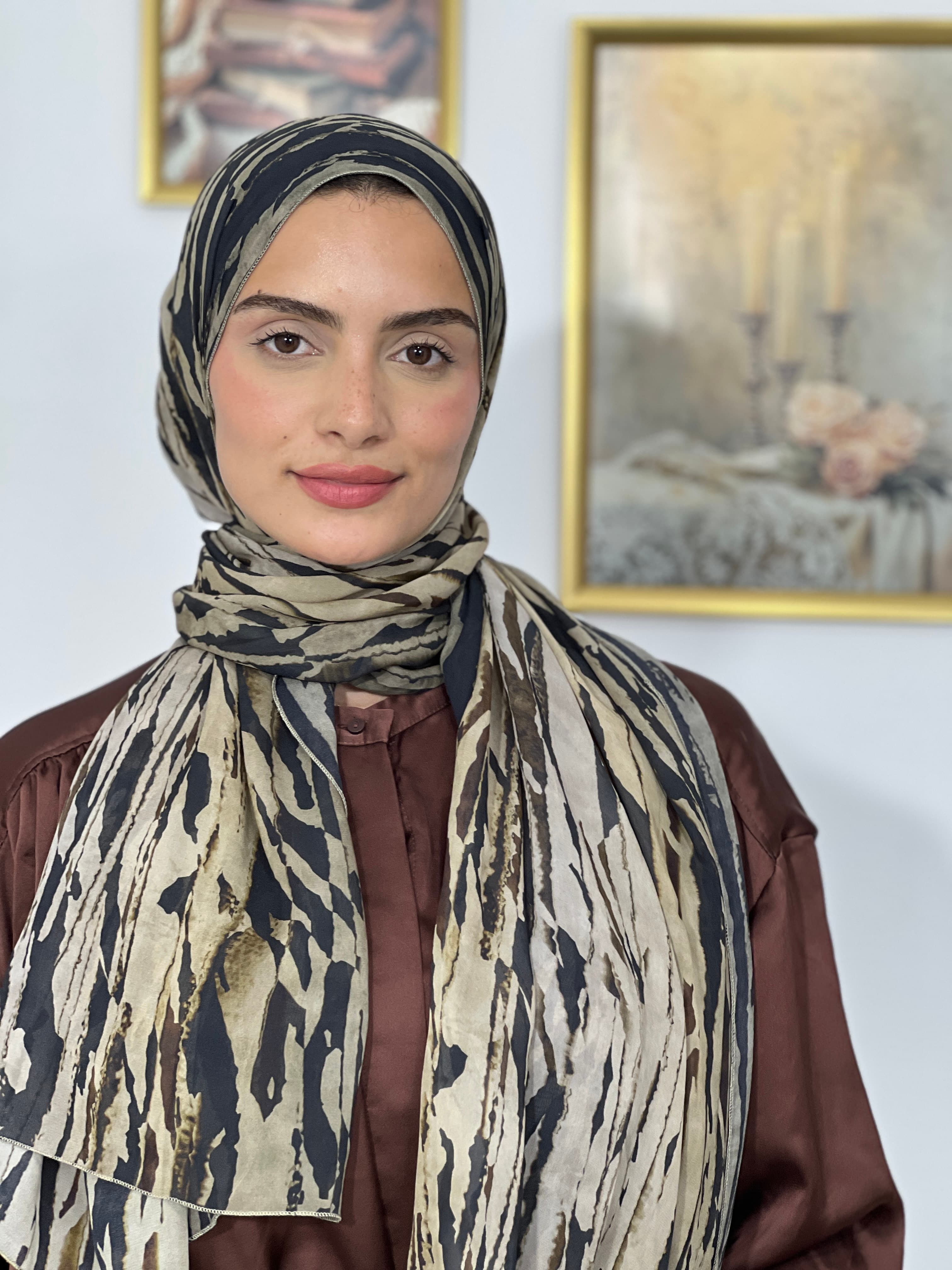 Allurina scarf - "Earthy Stripe"