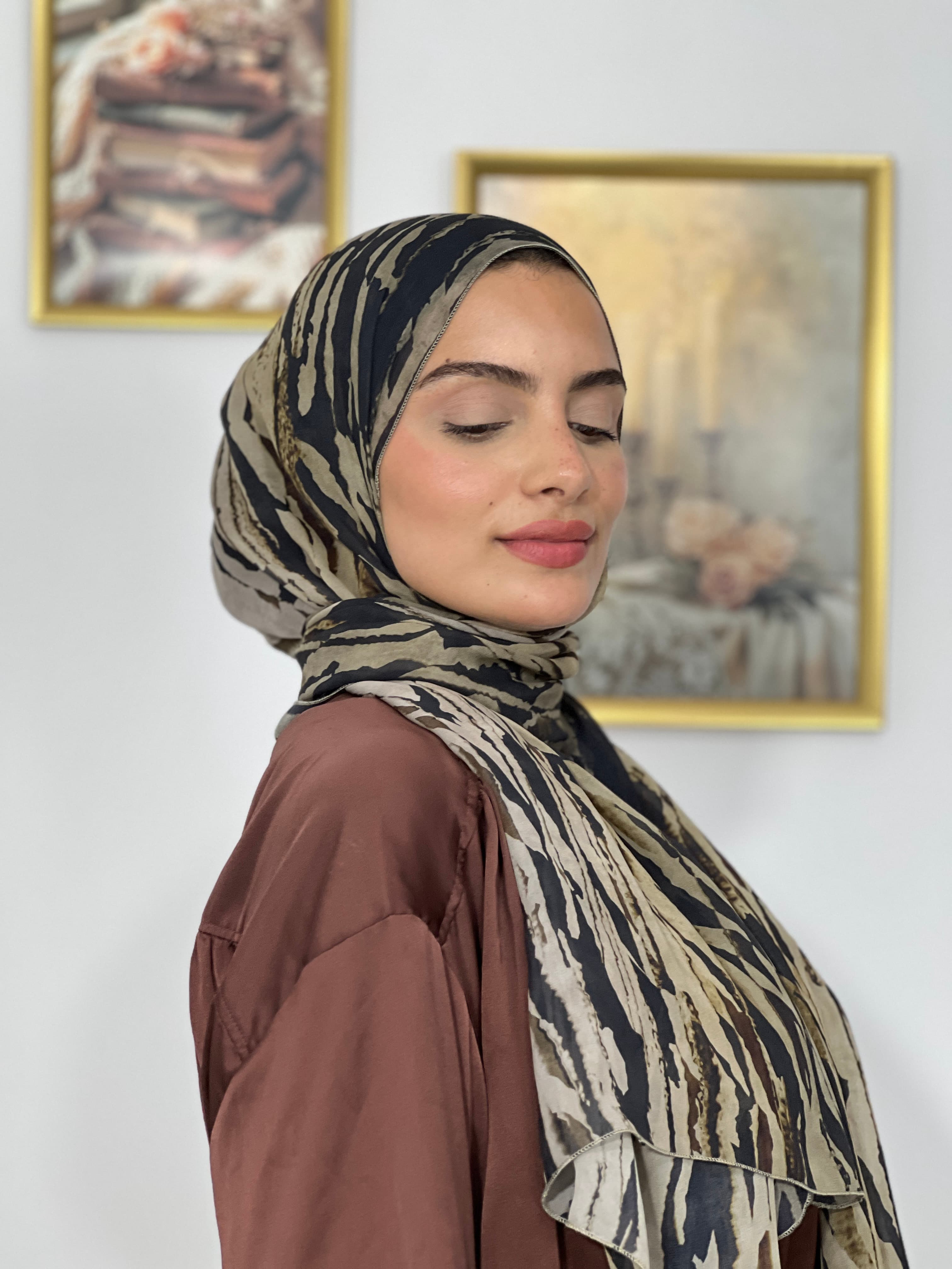 Allurina scarf - "Earthy Stripe"