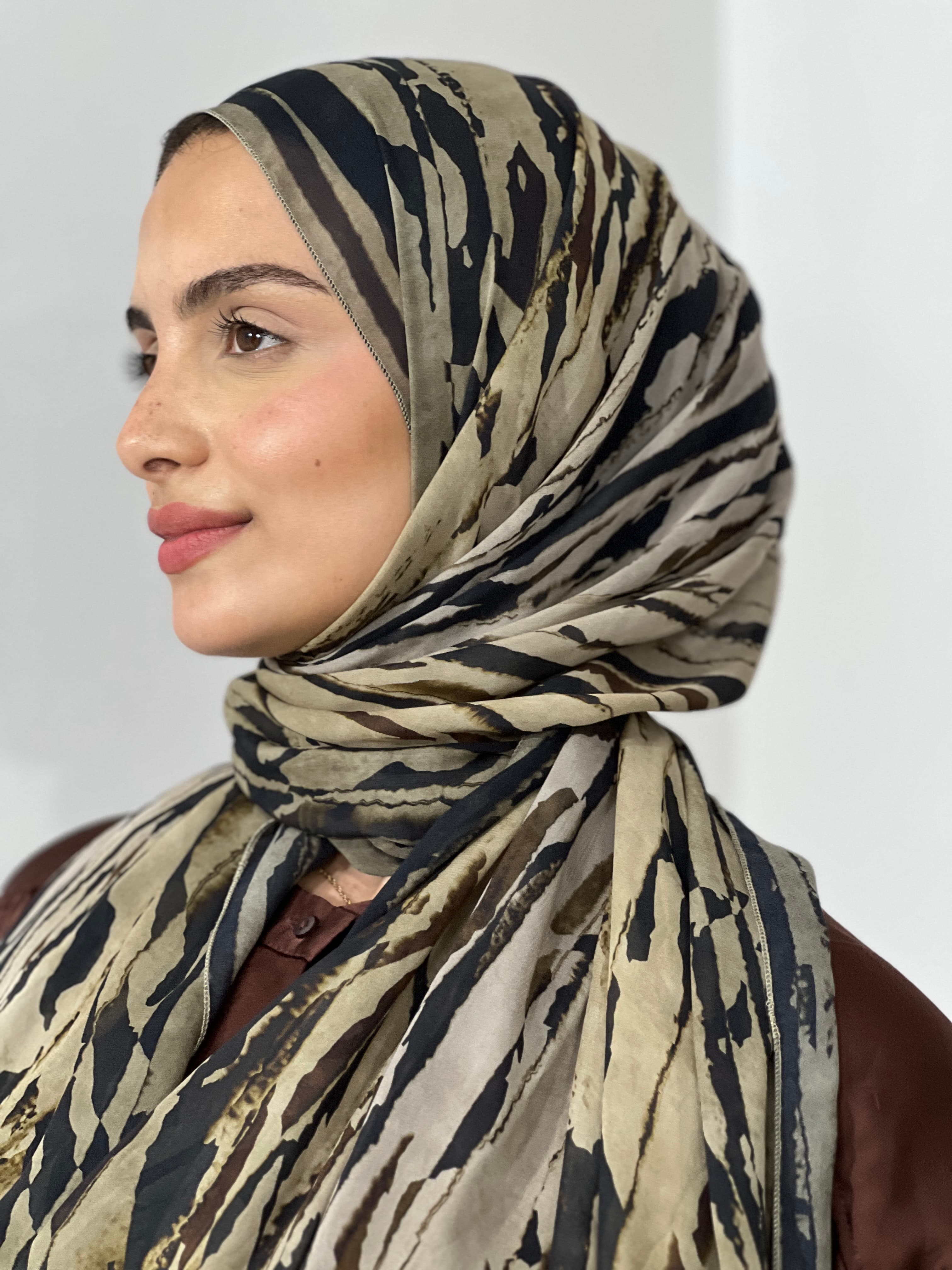 Allurina scarf - "Earthy Stripe"