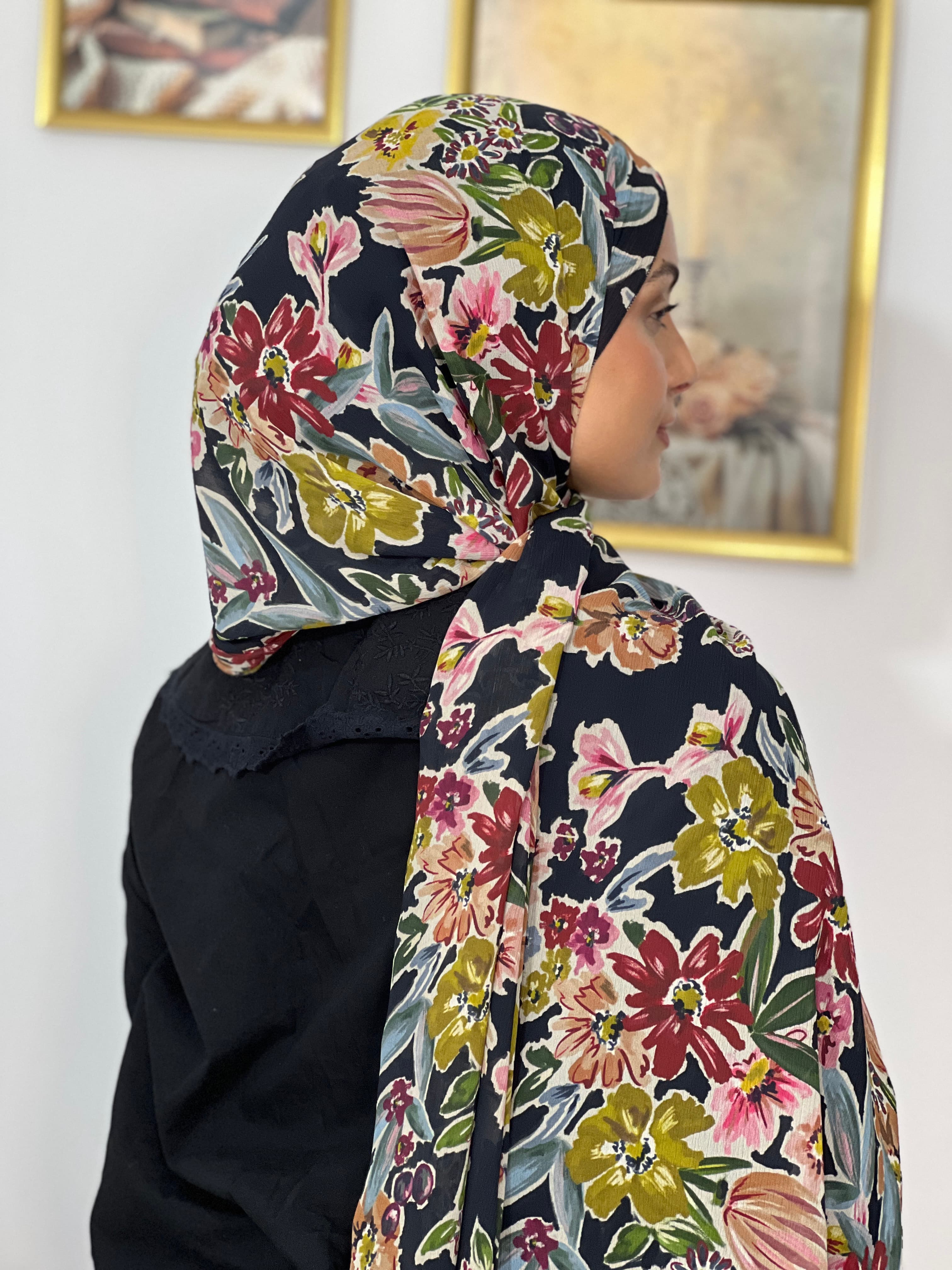 Allurina scarf - "Watercolor Garden"