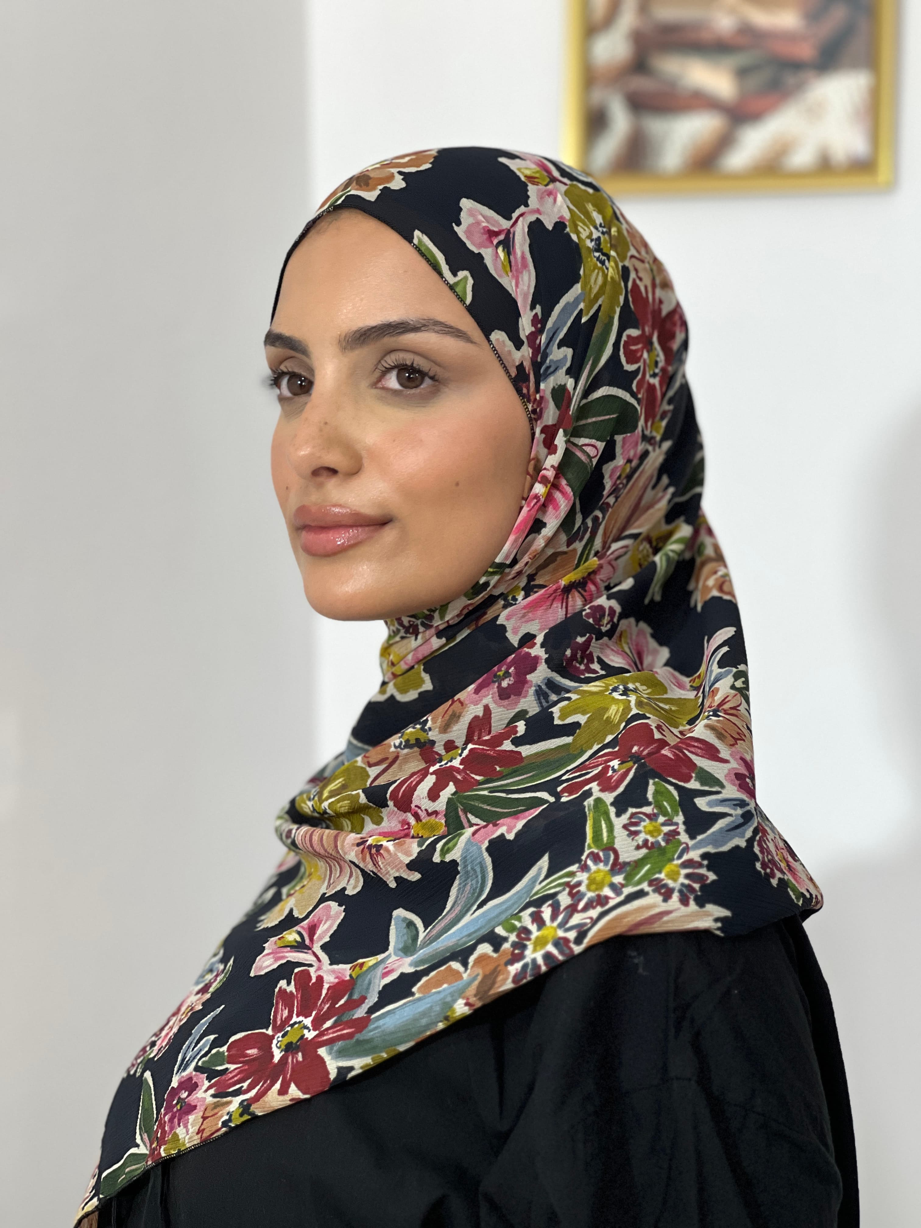 Allurina scarf - "Watercolor Garden"