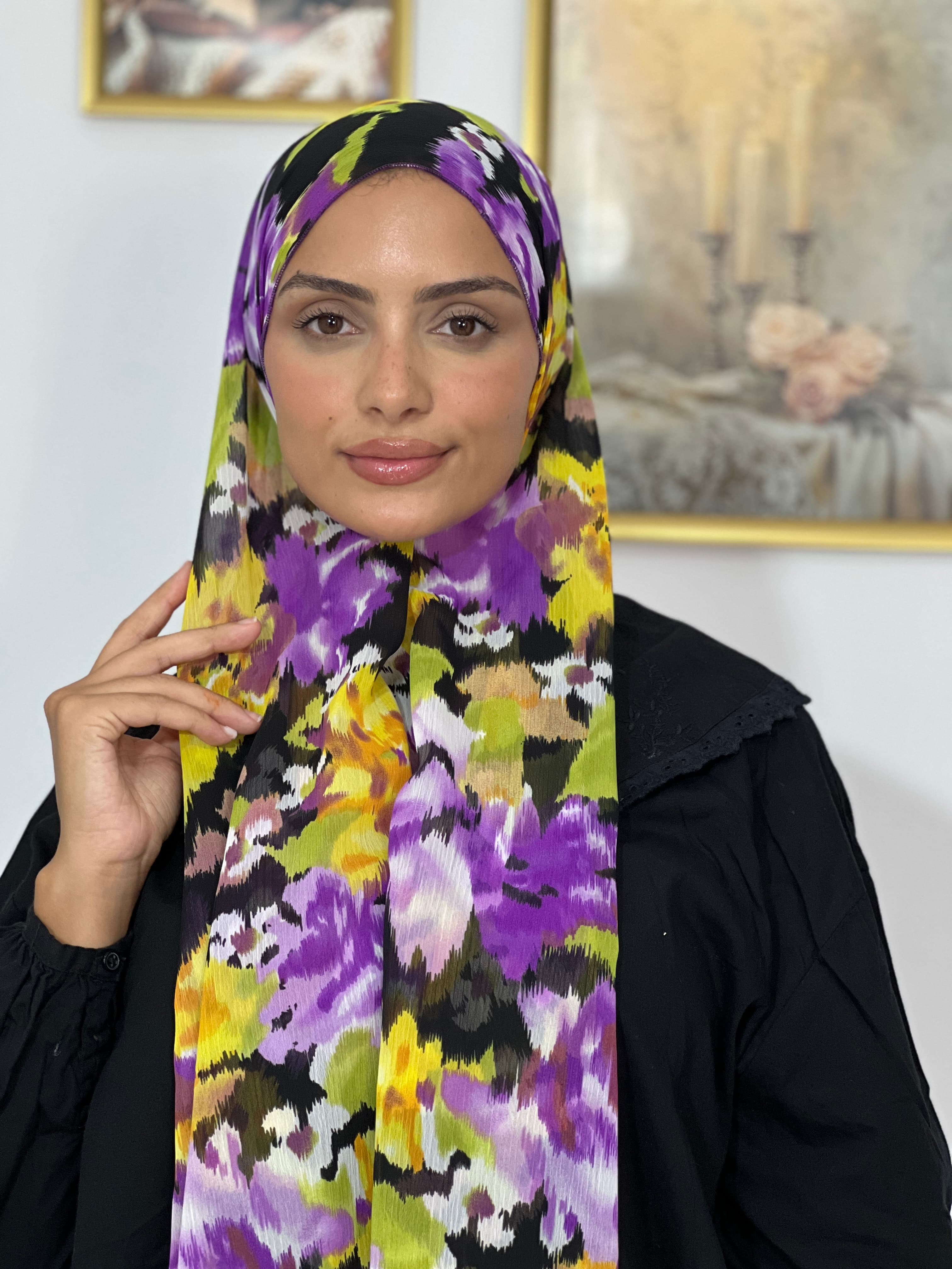 Allurina scarf - "Purple Tie-Dye"
