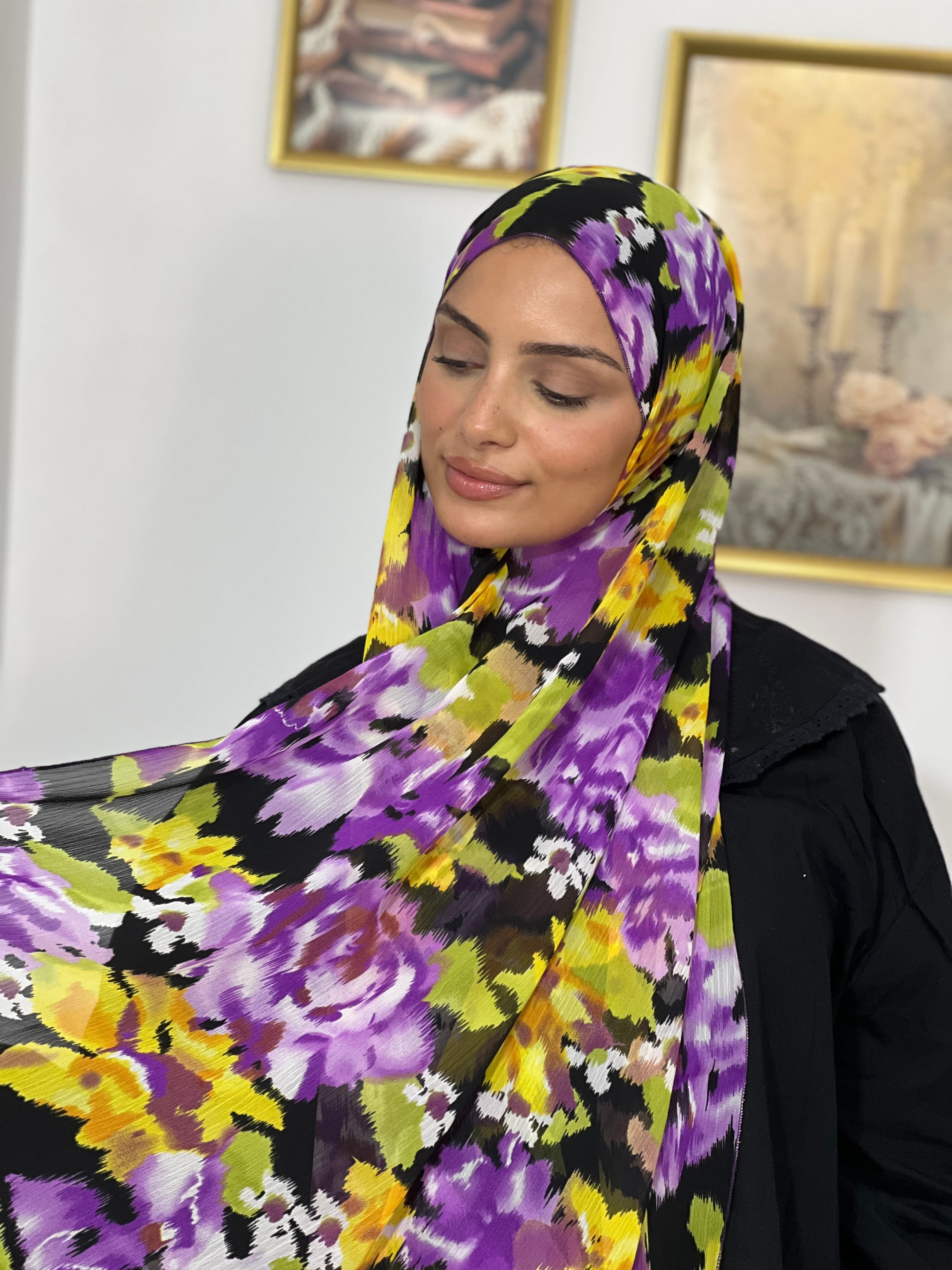 Allurina scarf - "Purple Tie-Dye"