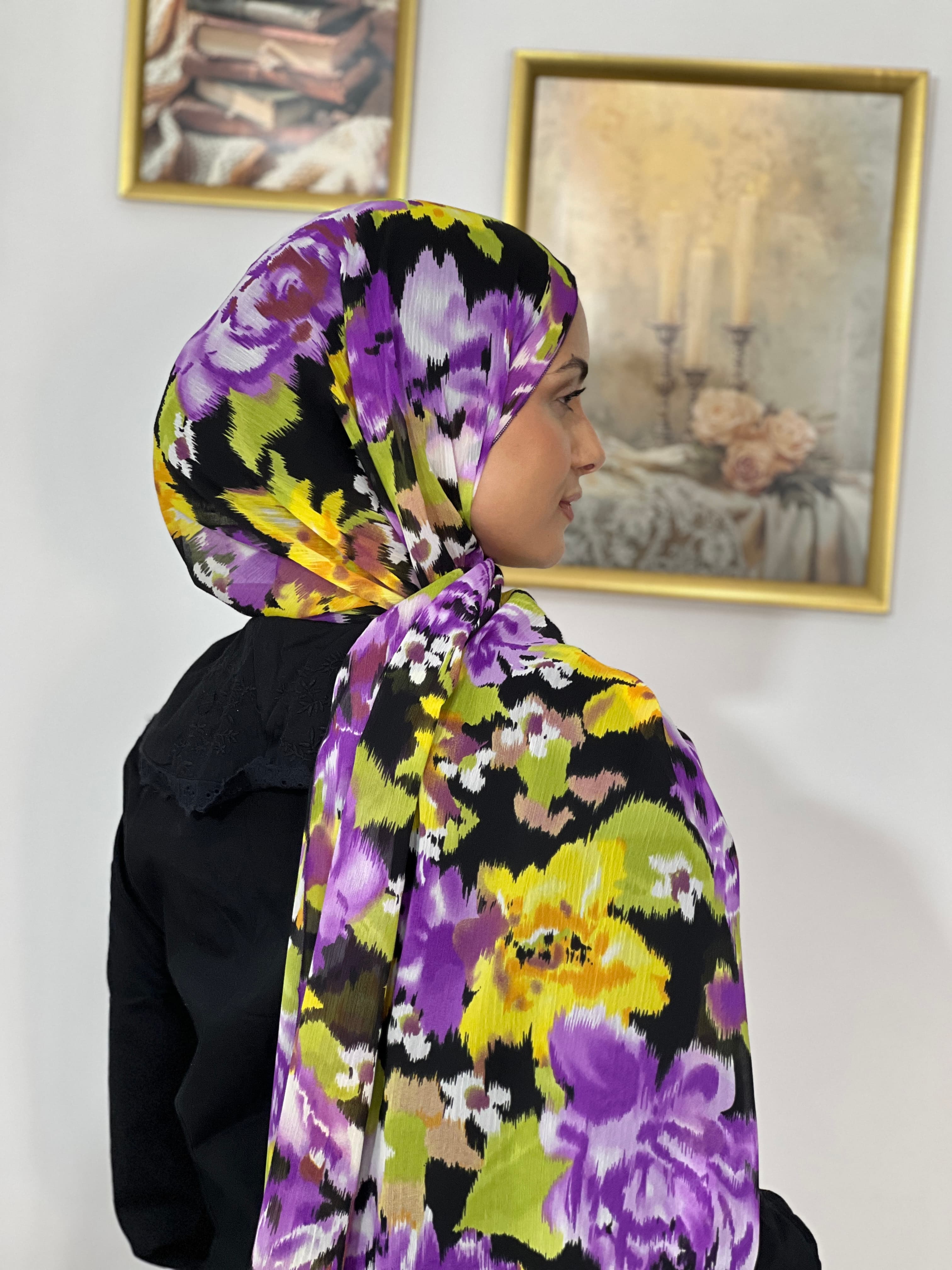 Allurina scarf - "Purple Tie-Dye"