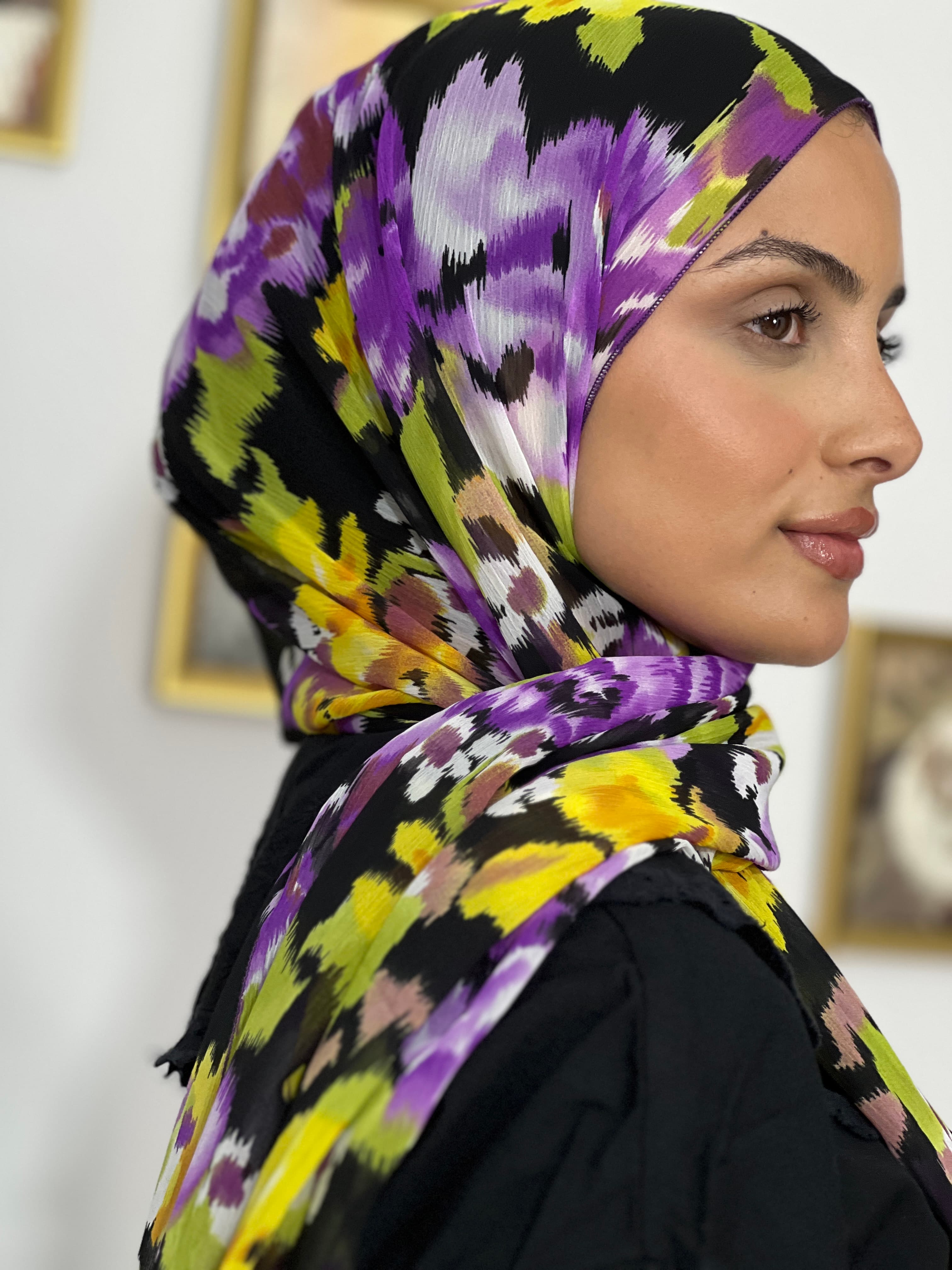 Allurina scarf - "Purple Tie-Dye"