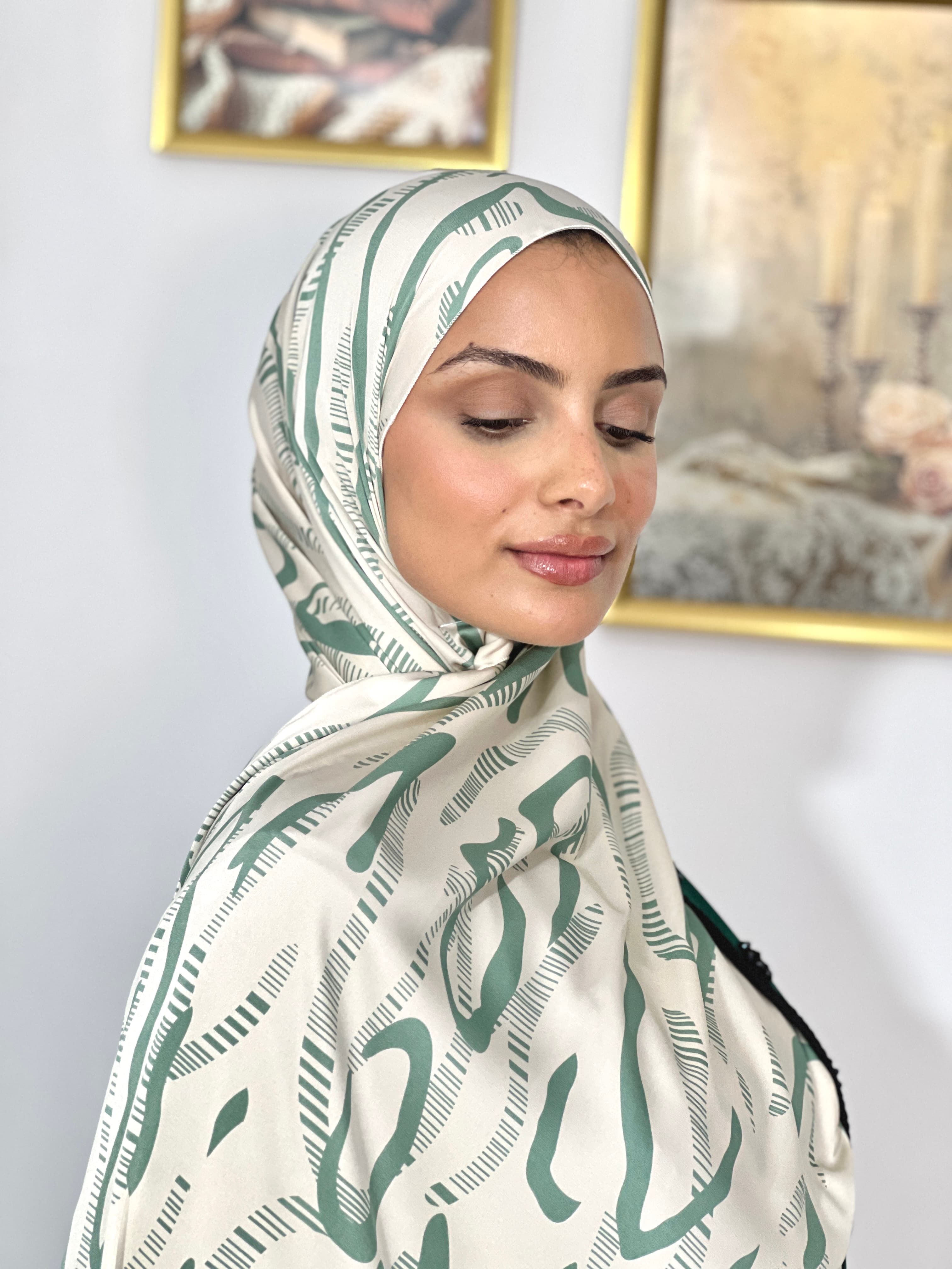 Allurina scarf - "Sage Current"