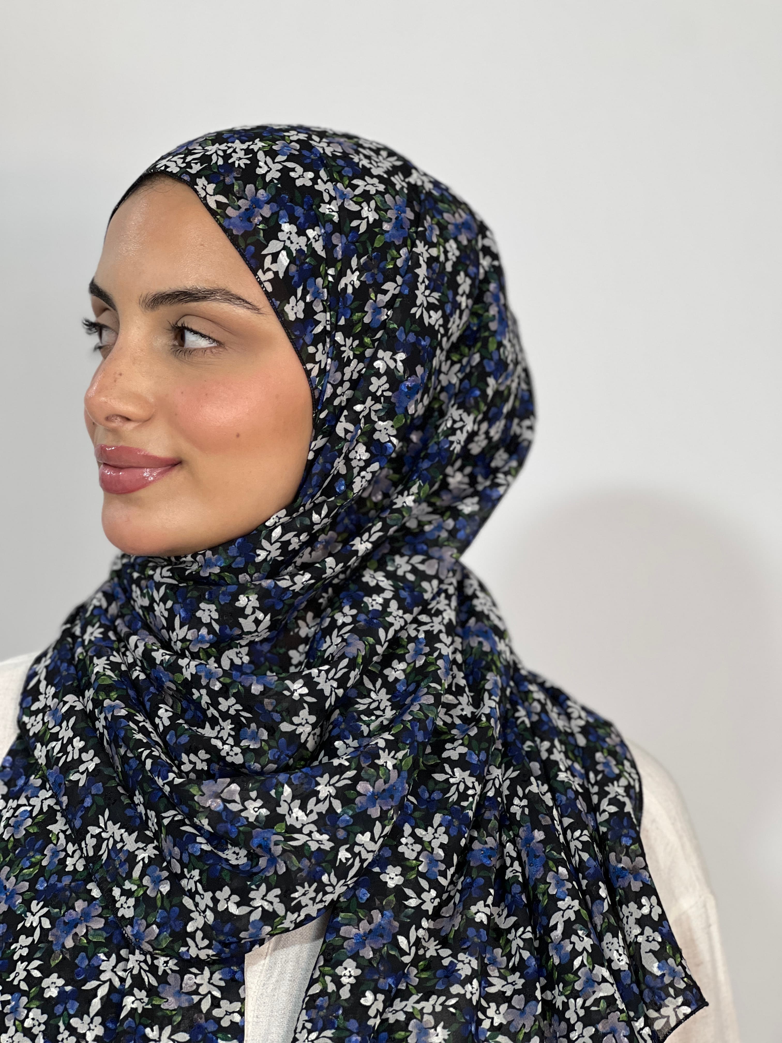 Allurina scarf - "Midnight Ditsy"