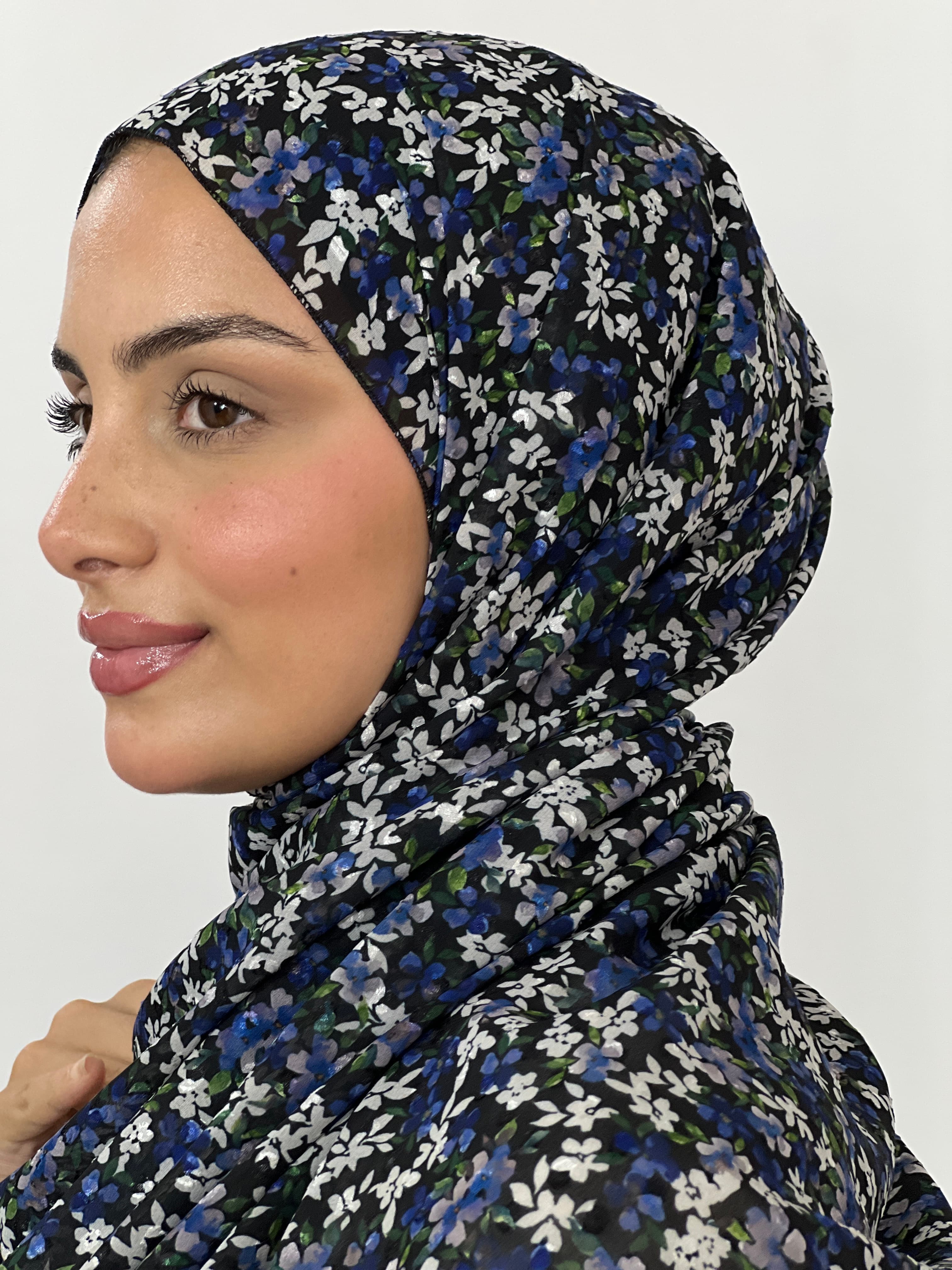 Allurina scarf - "Midnight Ditsy"