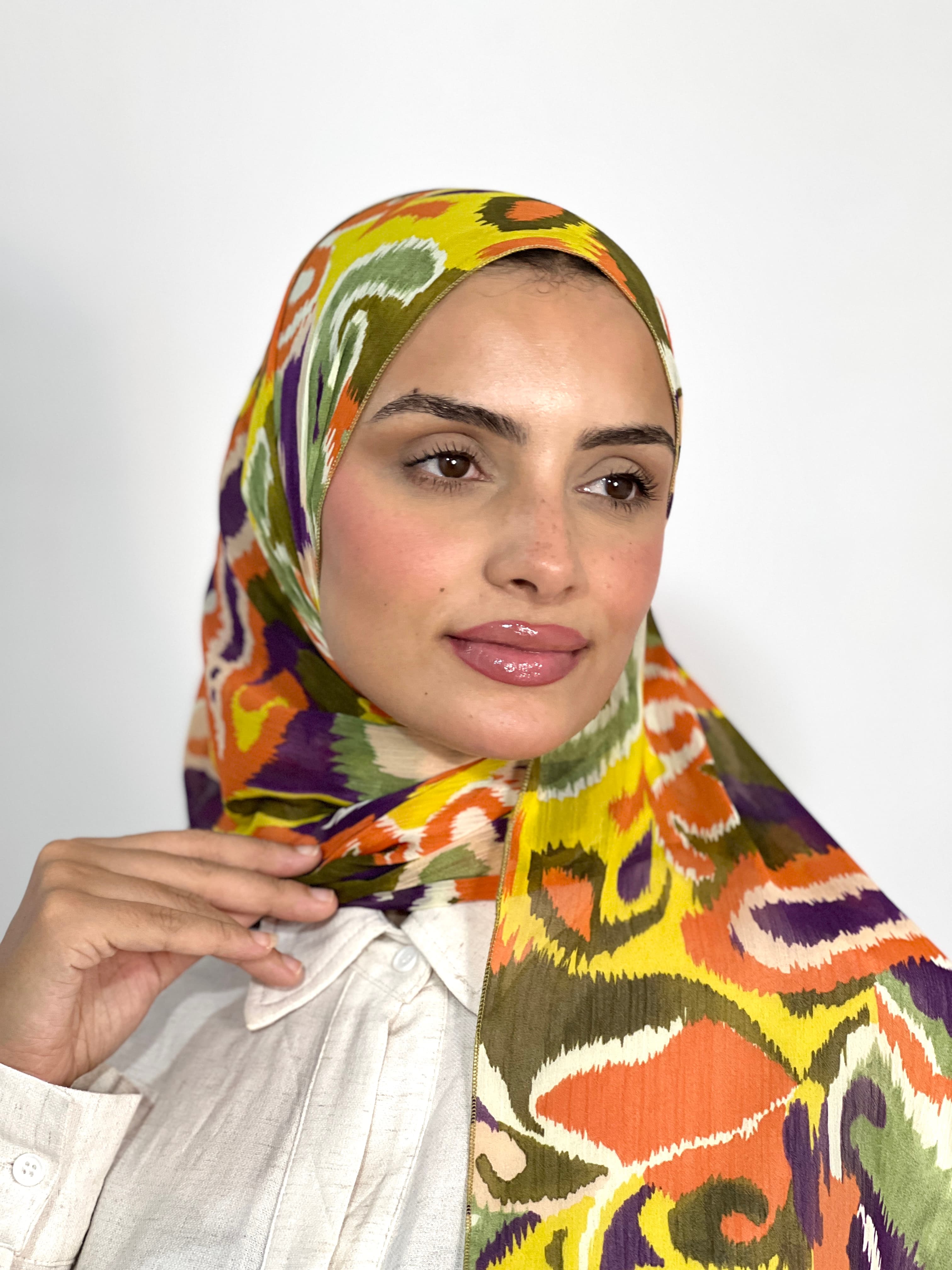 Allurina scarf - "Ikat Fiesta"