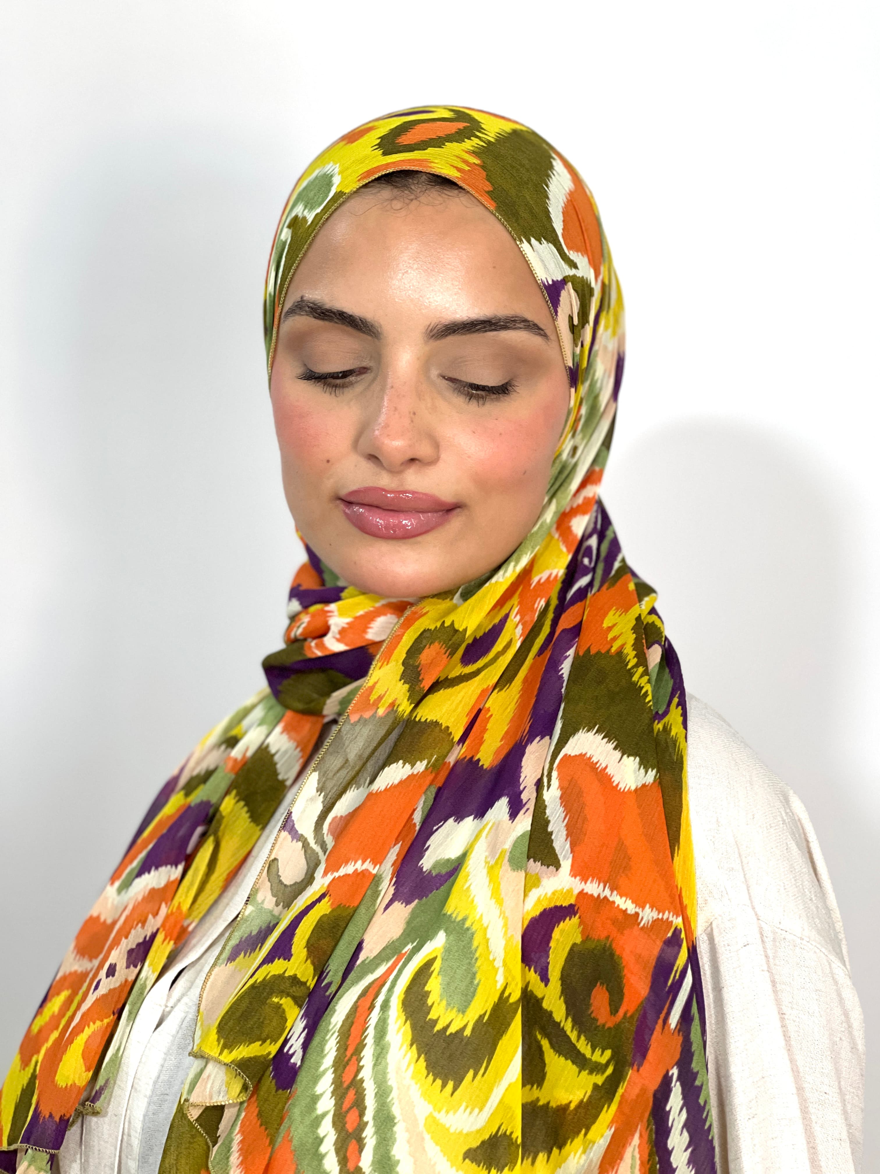 Allurina scarf - "Ikat Fiesta"
